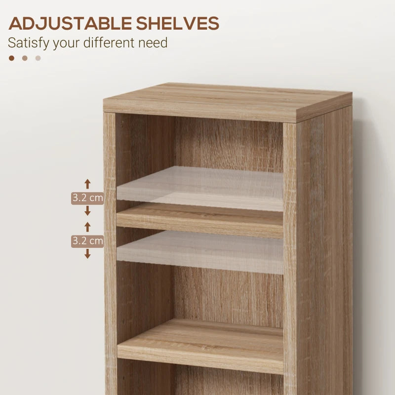 HOMCOM Set of 2 Wood-Effect CD Storage Units - Organize Your Collection Efficiently - ALL4U RETAILER LTD