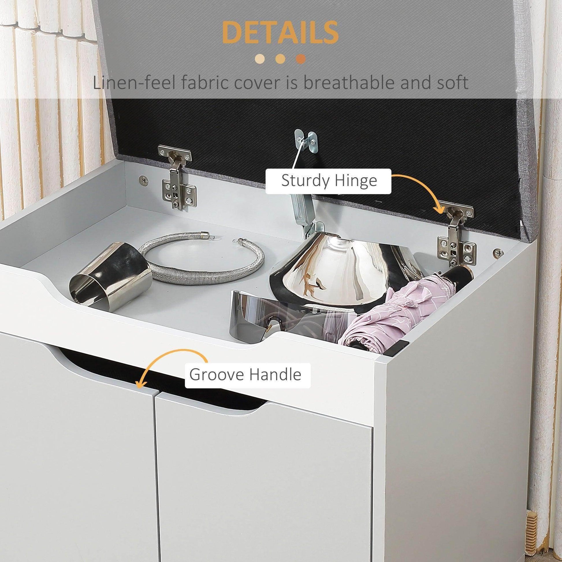 HOMCOM Shoe Bench with Cushion & Storage: Modern & Stylish - ALL4U RETAILER LTD