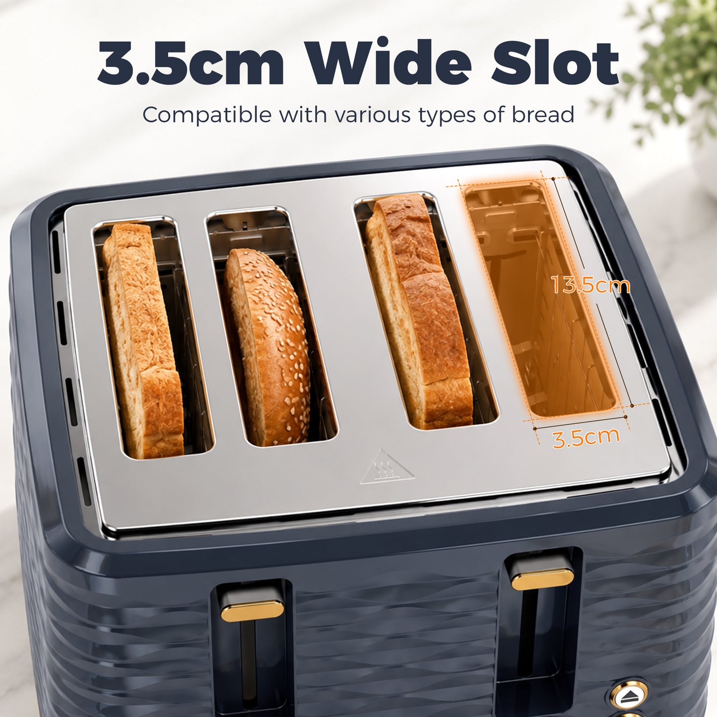 Homcom 4 Slice Toaster With High Lift And 7 Browning Levels