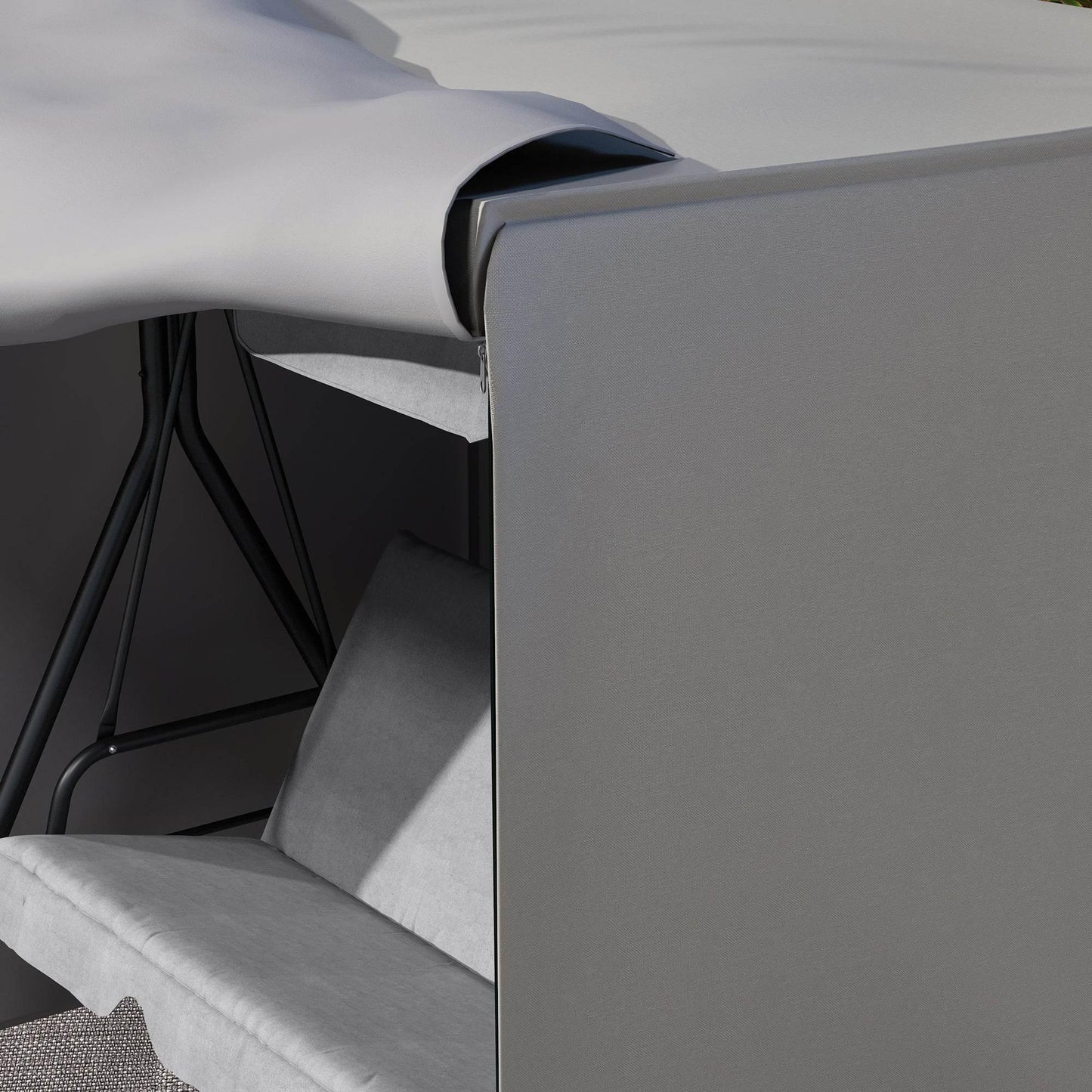 Light Grey Protective Cover for Outsunny Three-Seater Swing Chair (152 x 177cm) - ALL4U RETAILER LTD
