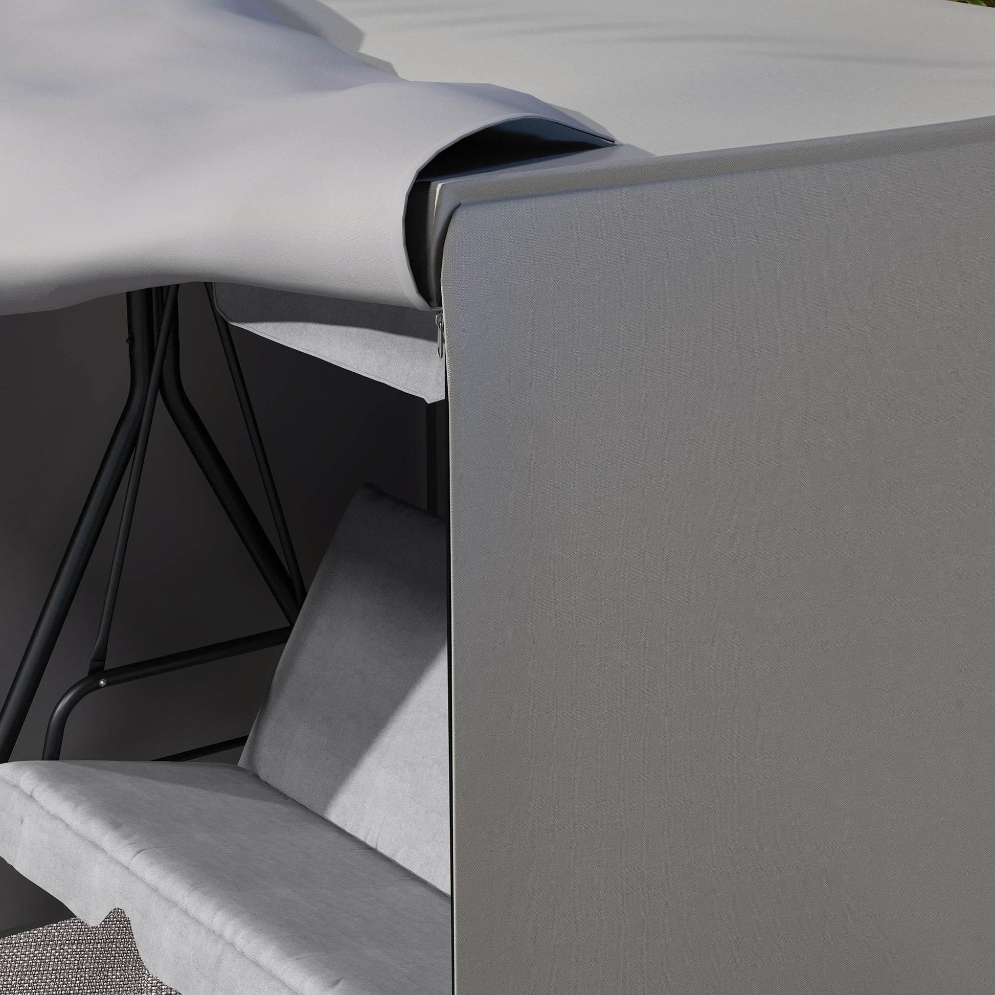 Light Grey Protective Cover for Outsunny Three-Seater Swing Chair (152 x 177cm) - ALL4U RETAILER LTD
