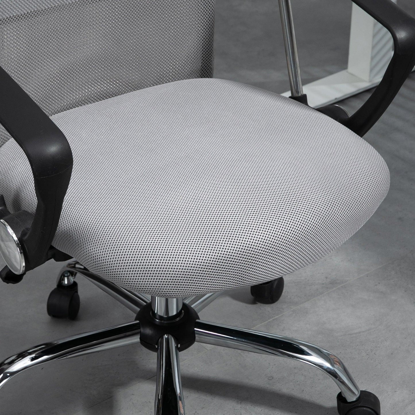 Vinsetto Ergonomic Mesh Office Chair, Adjustable Height, Tilt Function, Light Grey - 50 characters - ALL4U RETAILER LTD