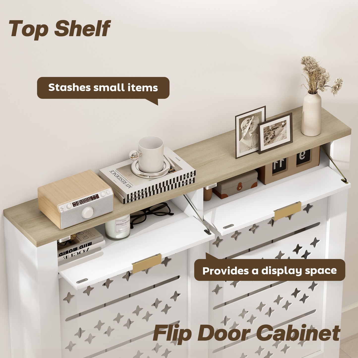 HOMCOM 108 X 19 cm Minimal Radiator Cover With 2 Drawers White Wood Effect Particle Board MDF Blend Safe Design