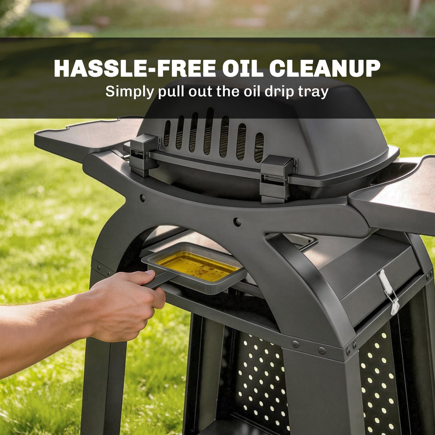 Outsunny 2 Burner Gas Grill With Side Tables And Cast Iron Grates, 3.8 KW Portable Tabletop BBQ With Wheels