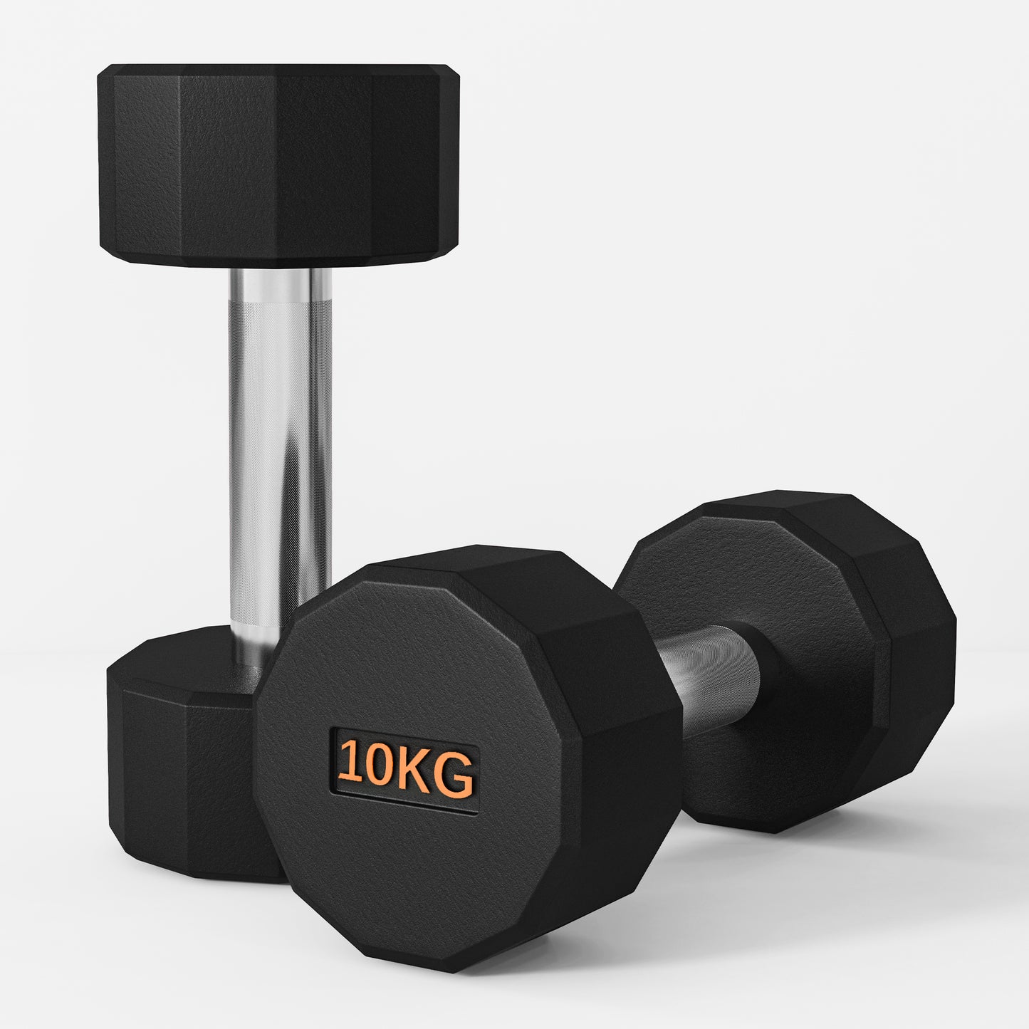 SPORTNOW 12-Sided Dumbbell Set - 2 x 10kg Weights with Non-Slip Grip for Home Gym Fitness - ALL4U RETAILER LTD