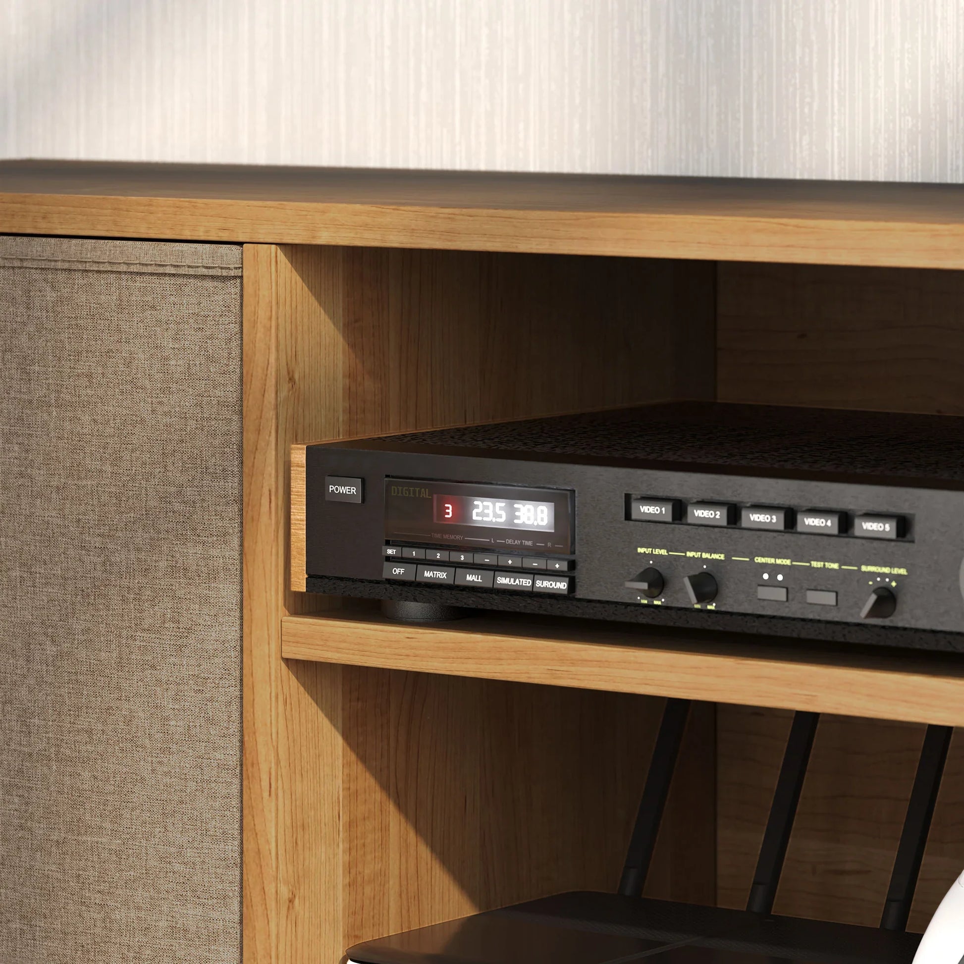 Modern Brown HOMCOM TV Stand with Foldable Storage Drawers for 50" Screens - ALL4U RETAILER LTD