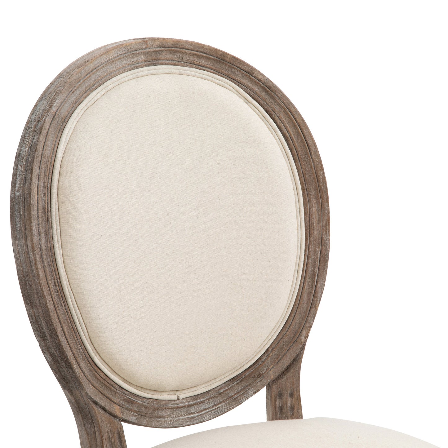 HOMCOM Elegant French-Style Dining Chairs Set of 2 with Padded Seats and Curved Back, Cream White - ALL4U RETAILER LTD