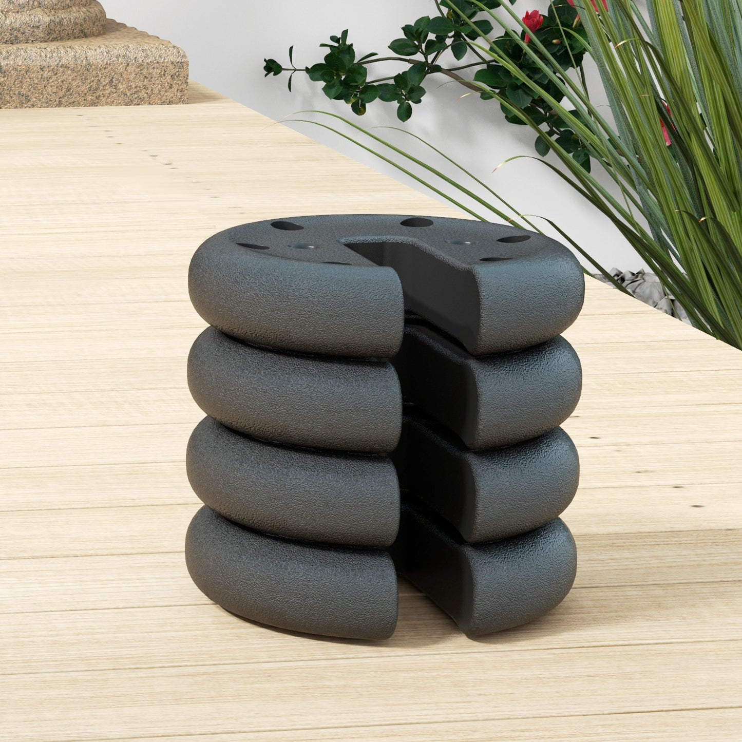 Outsunny Pop Up Canopy Tent Weight Set Of 4 Leg Weights For Marquee Party Tent Outdoor Canopy Secure Ground 8.8 KG