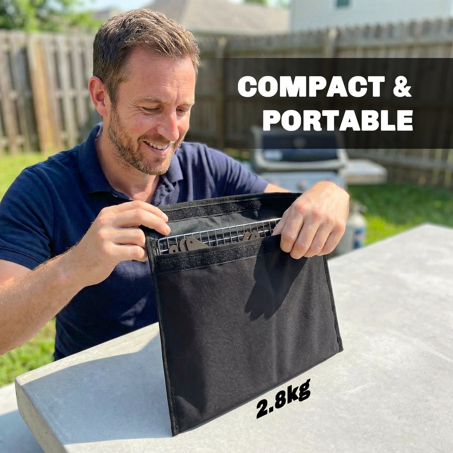 Outsunny 2 In 1 Portable Barbecue Grill And Camping Fire Pit Tabletop Charcoal Grill With Gripper Gloves And Carry Bag