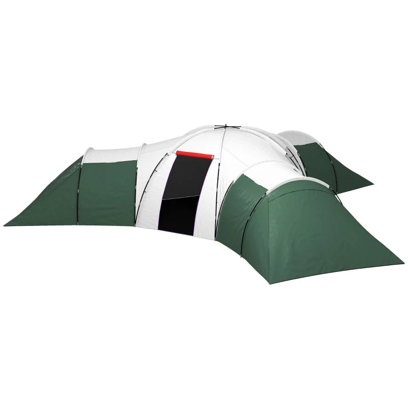 Outsunny Large Camping Tent with 3 Bedroom, Living Area and Porch for 6-9 Man - ALL4U RETAILER LTD