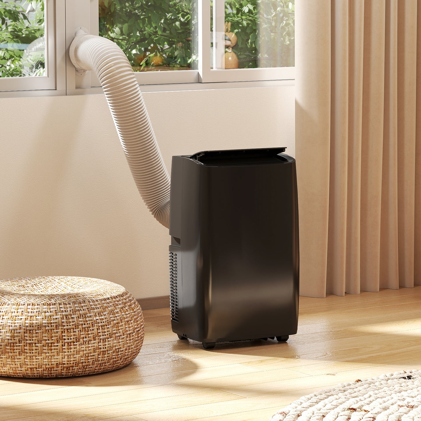 HOMCOM Portable Air Conditioner 12000 BTU 4 In 1 Dehumidifier Cooling Fan With Child Lock For Rooms Up To 35 Sqm