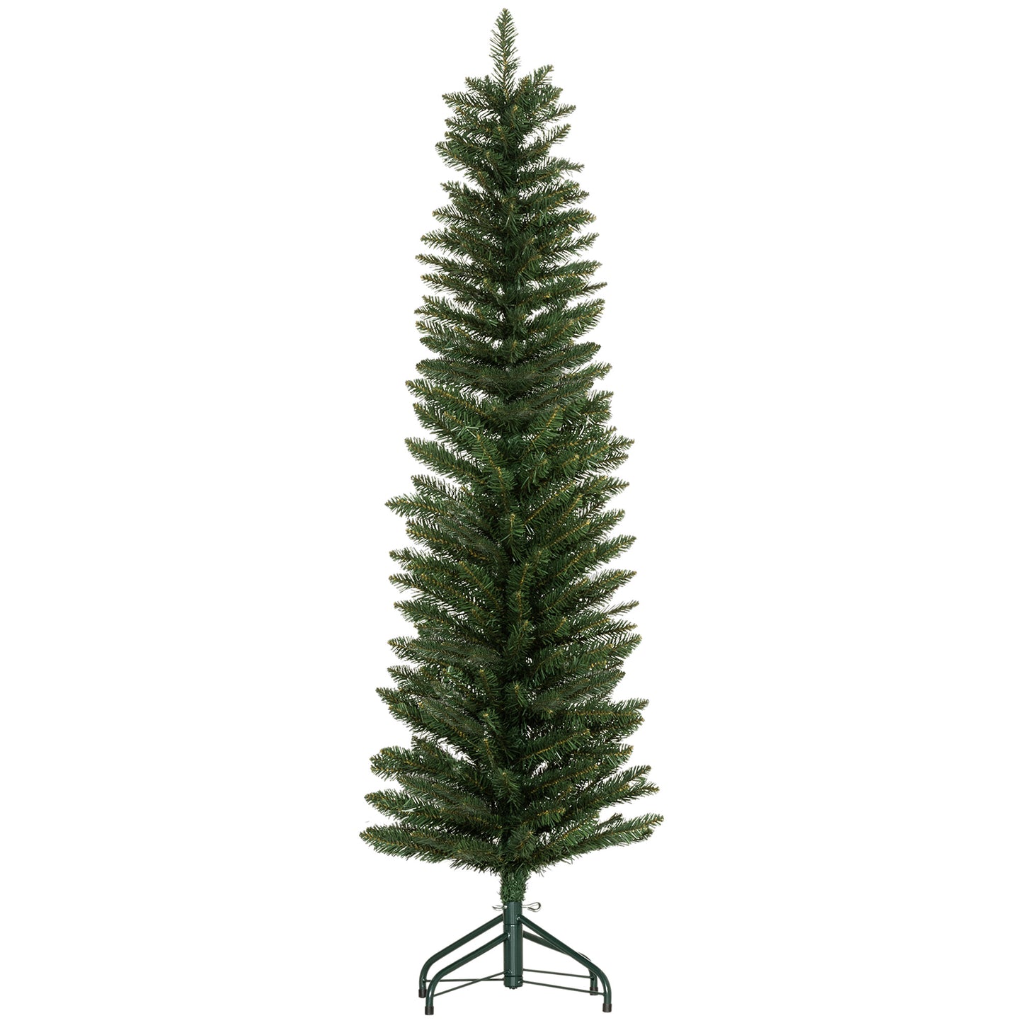 HOMCOM 5ft Slimline Artificial Pencil Christmas Tree - Green - ALL4U RETAILER LTD