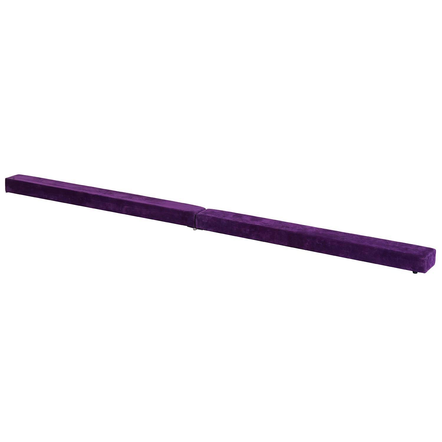 HOMCOM 2.4m Purple Balance Beam Trainer for Home - ALL4U RETAILER LTD