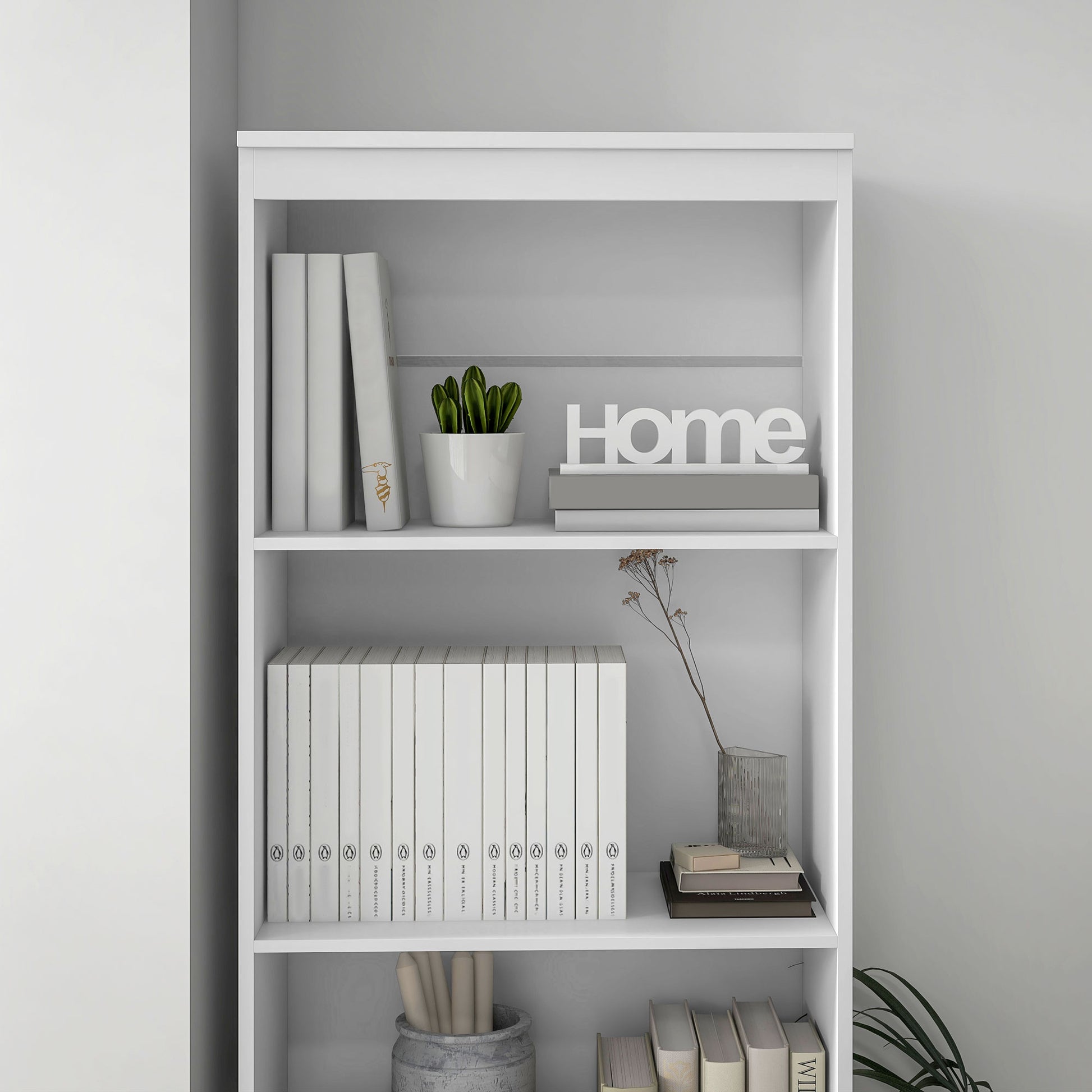 HOMCOM Elegant White 180cm High Bookcase with Shelves and Drawers - Ideal for Compact Spaces - ALL4U RETAILER LTD