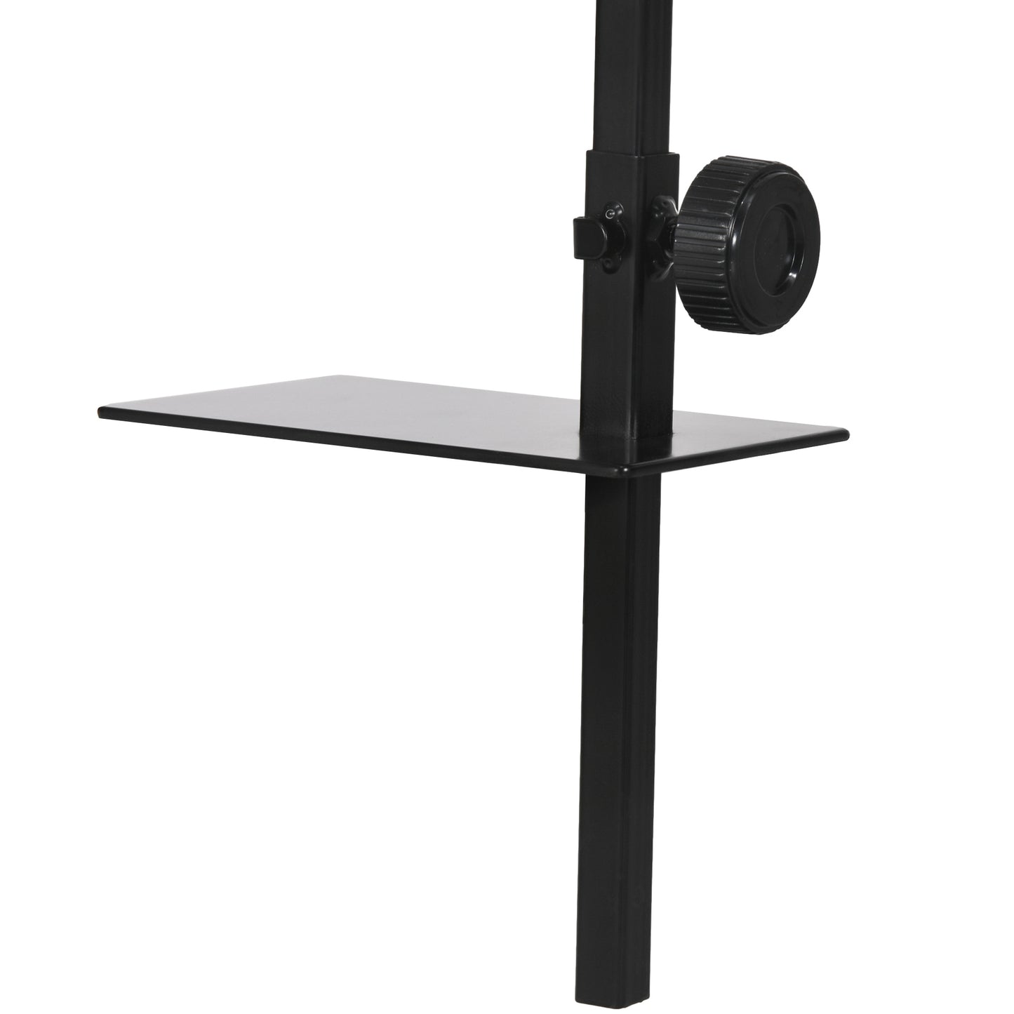 PawHut Versatile Adjustable Reptile Lamp Stand with Secure Hook and Stable Base - Black - ALL4U RETAILER LTD