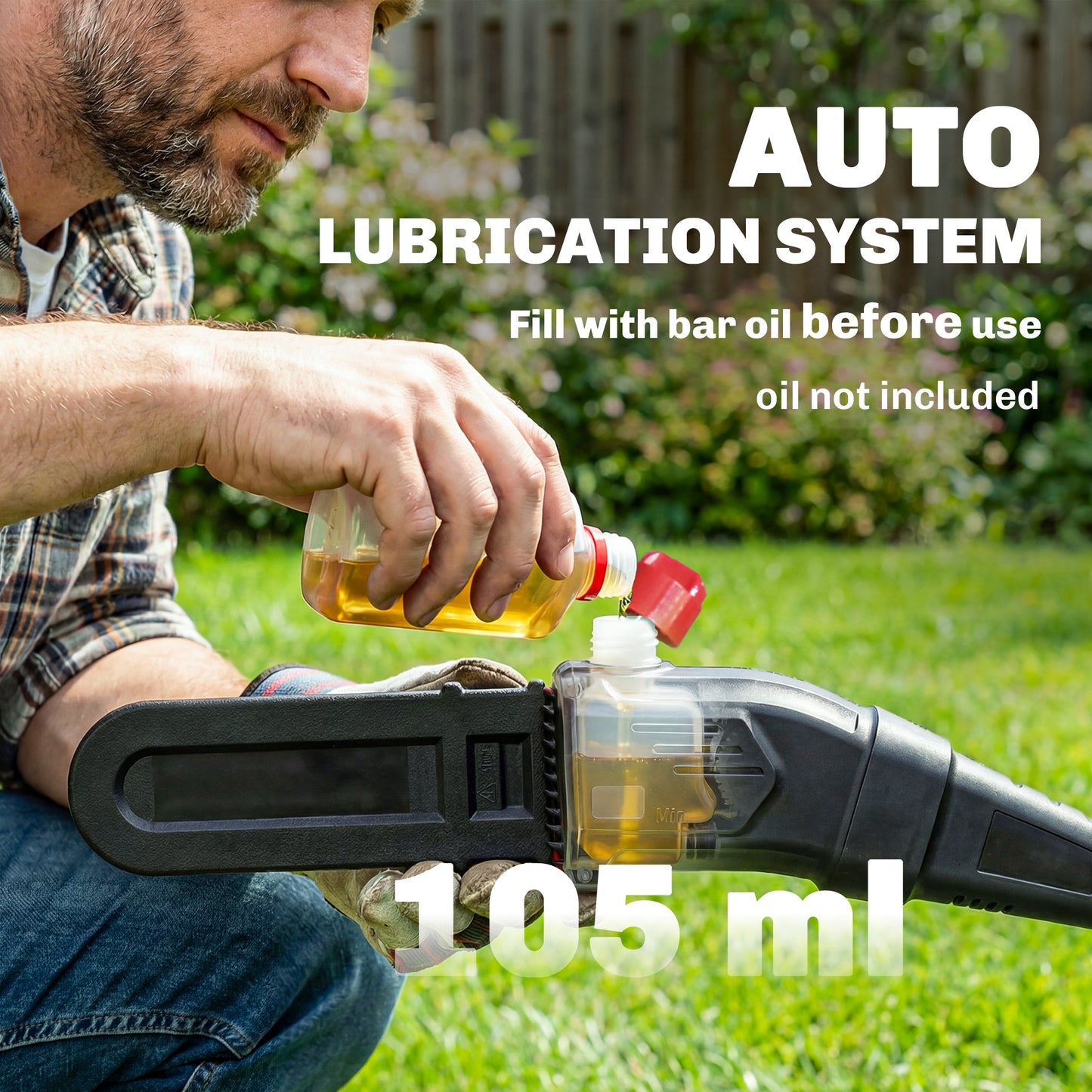 Outsunny 18V 8 Inch Cordless Pole Chainsaw With 2 X 4.0Ah Batteries And Charger And Auto Lubrication Reach 2.56 Meters