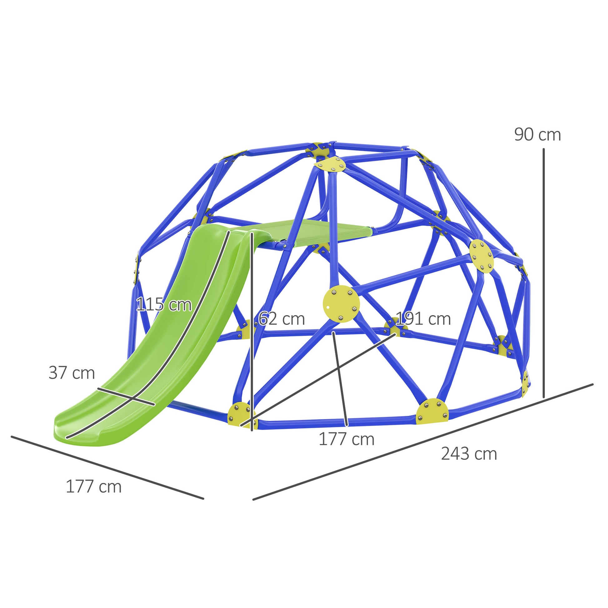 AIYAPLAY Children's Outdoor Climbing Structure with Slide and Platform for Ages 3-10 - ALL4U RETAILER LTD