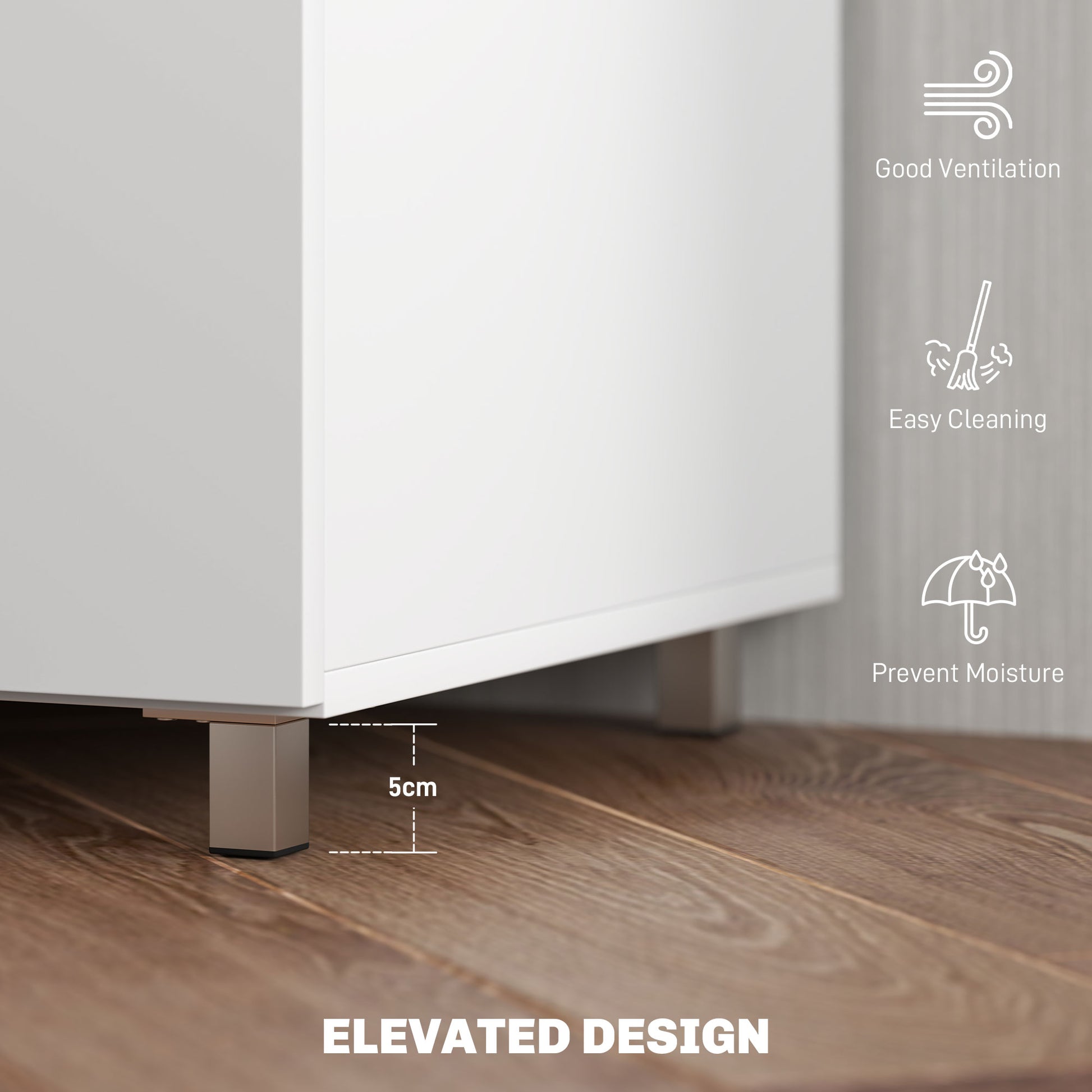 HOMCOM Contemporary White TV Cabinet for TVs up to 90" with Storage Shelves and Drawers for Living Room and Bedroom - ALL4U RETAILER LTD