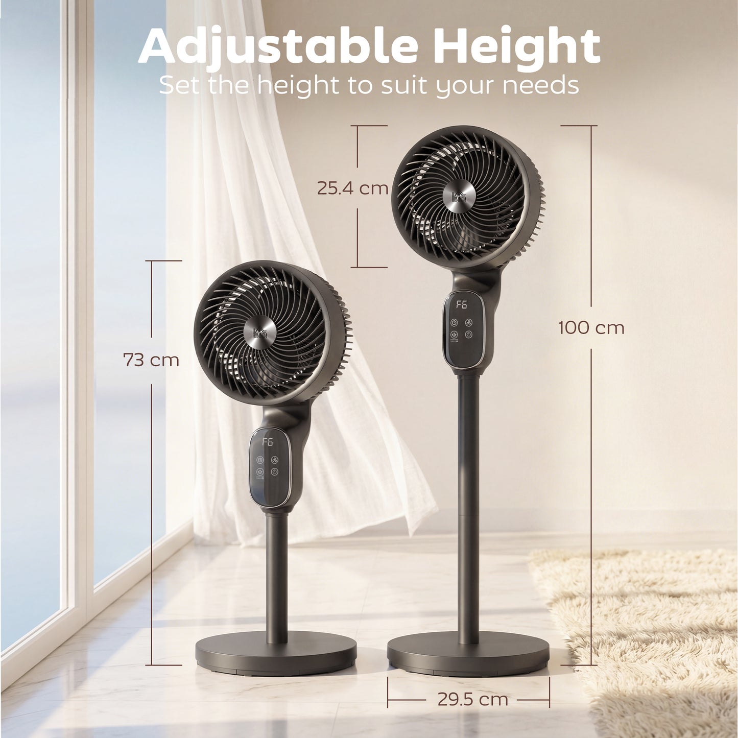 HOMCOM 39 Inch Pedestal Standing Fan With Remote, 8 Speeds, 3D Oscillation, Quiet 20 Decibels, Adjustable Height, Black