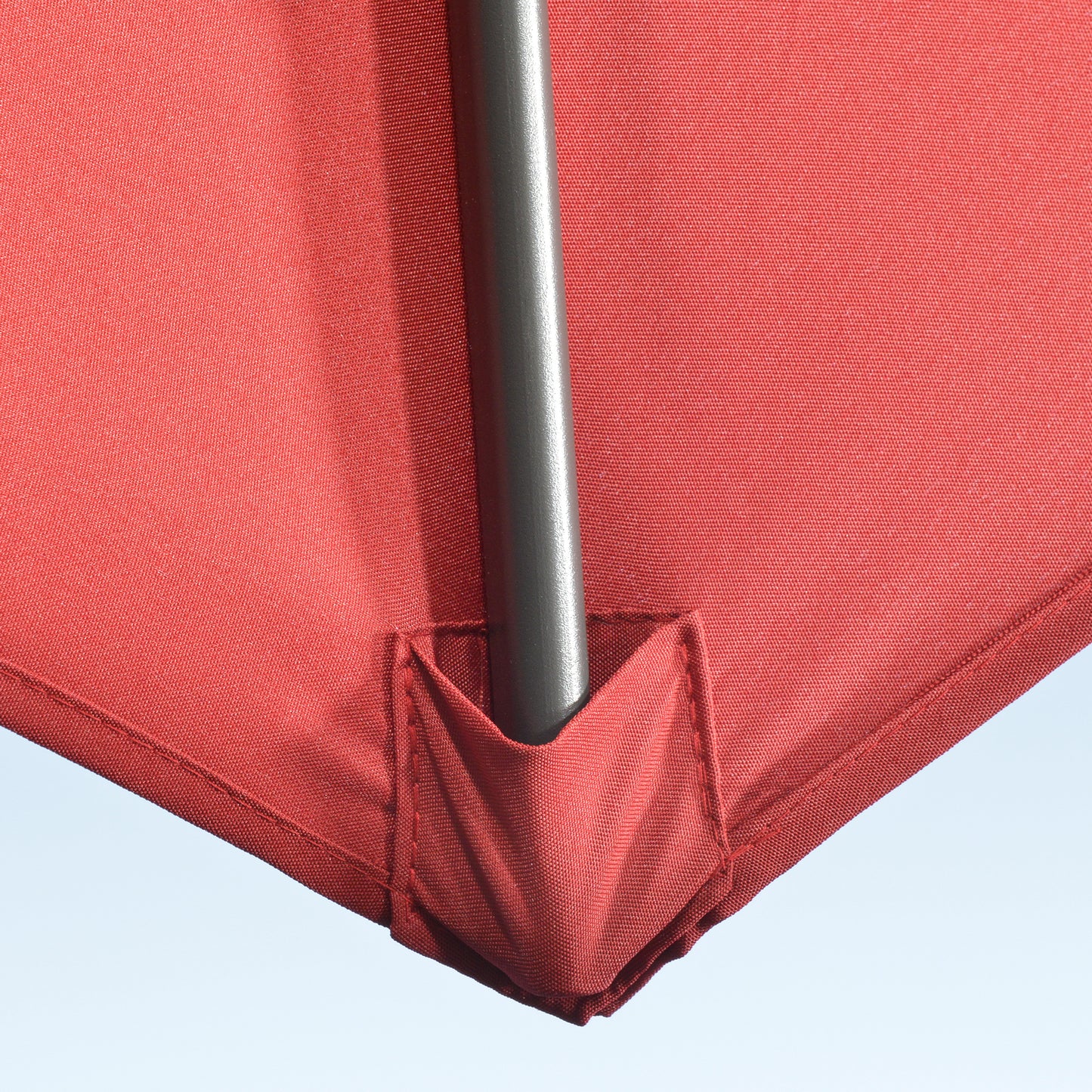 Outsunny 3m x 3m Wine Red Cantilever Parasol with Cross Base and Crank Handle - ALL4U RETAILER LTD