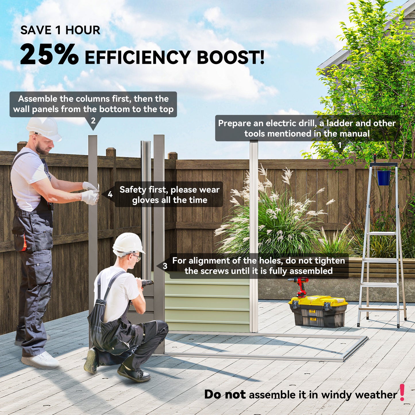 Outsunny 4x6ft Galvanised Metal Garden Shed With Locking Doors Grey For Outdoor Tool Storage