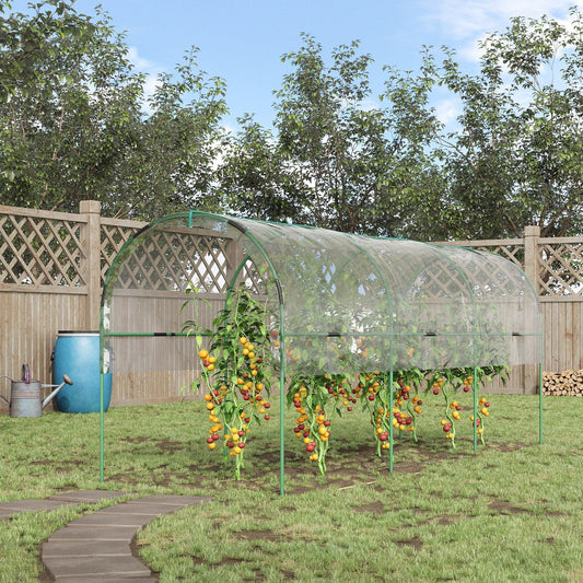 Outsunny Tomato Greenhouse with Top Tap, Pointed Bottom and Guy Ropes, Clear - ALL4U RETAILER LTD