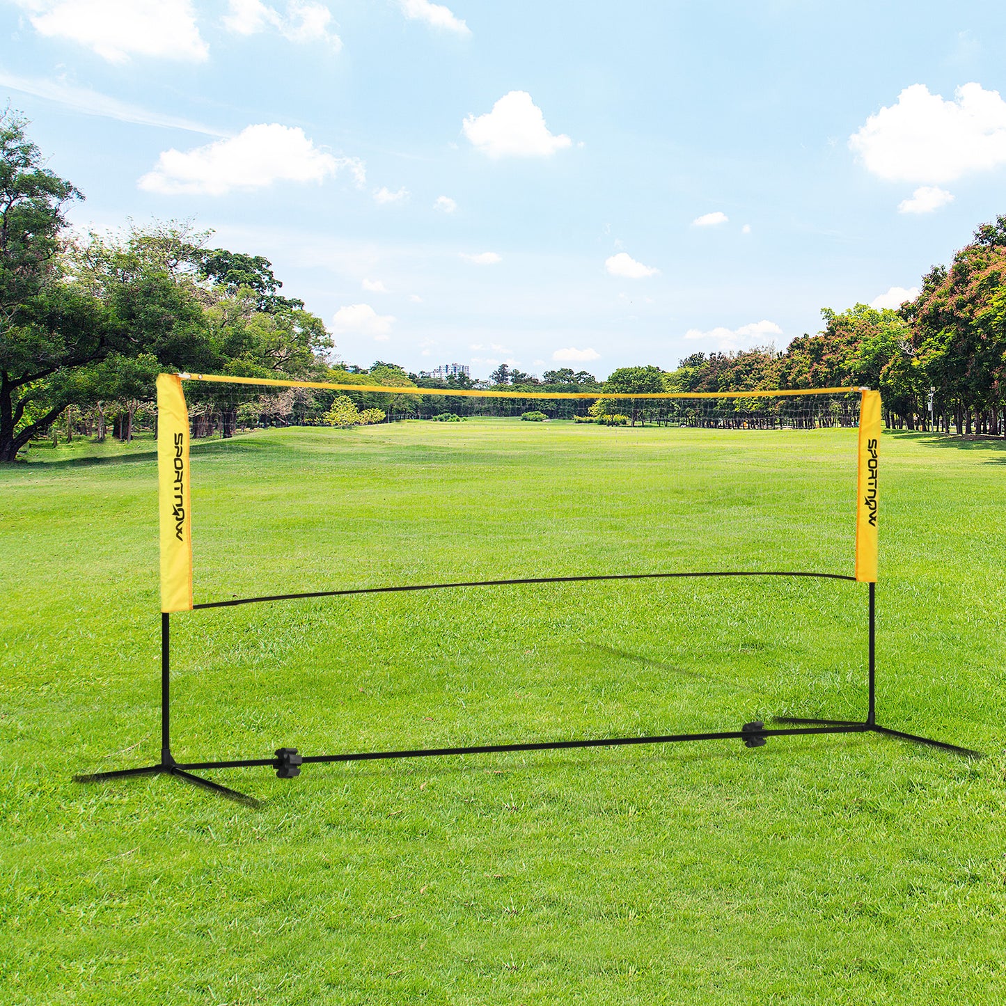 Outsunny Portable Adjustable Height Sports Net for Badminton, Tennis, Pickleball & Volleyball - Includes Carry Bag - ALL4U RETAILER LTD