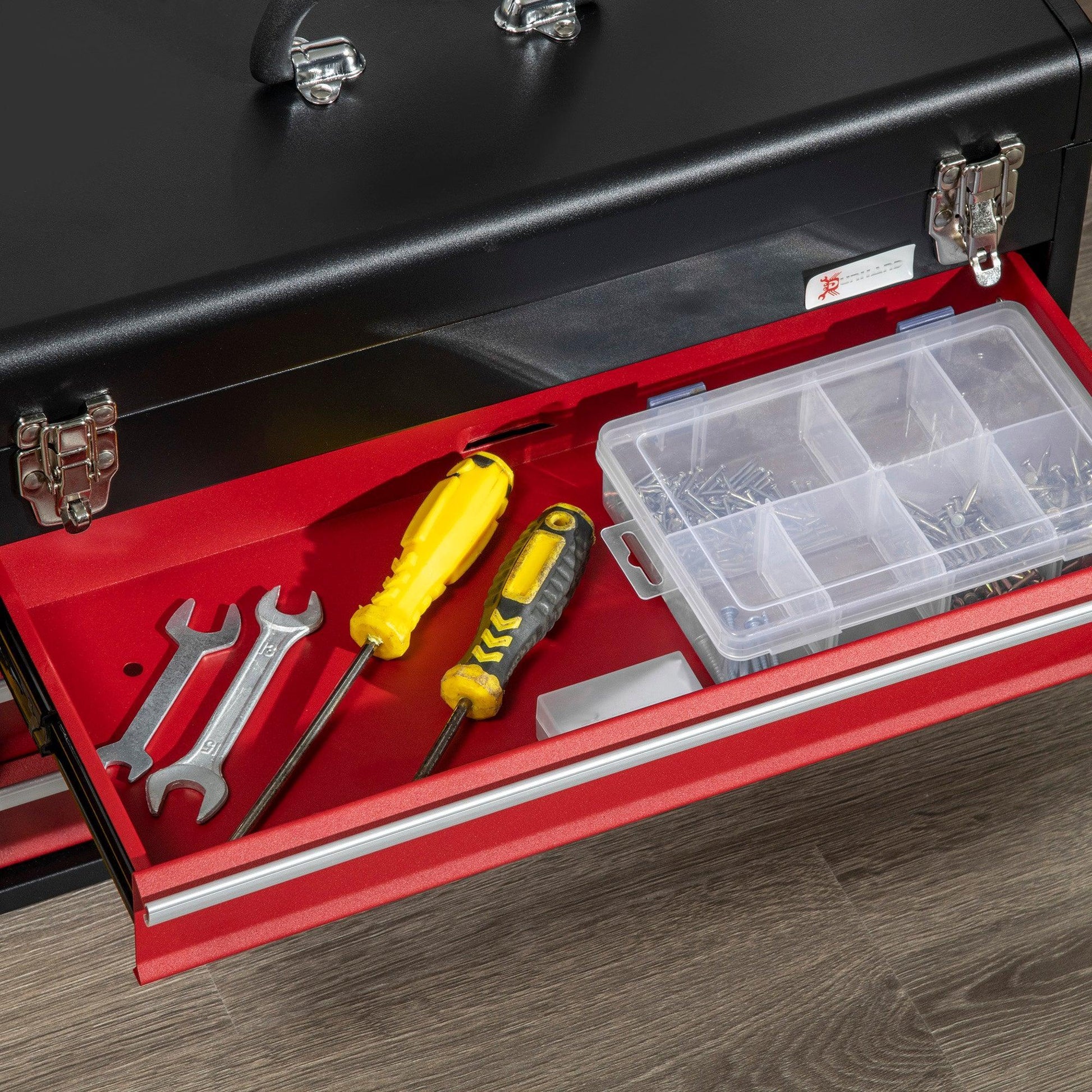 DURHAND 3-Drawer Metal Tool Box - Portable and Lockable - ALL4U RETAILER LTD