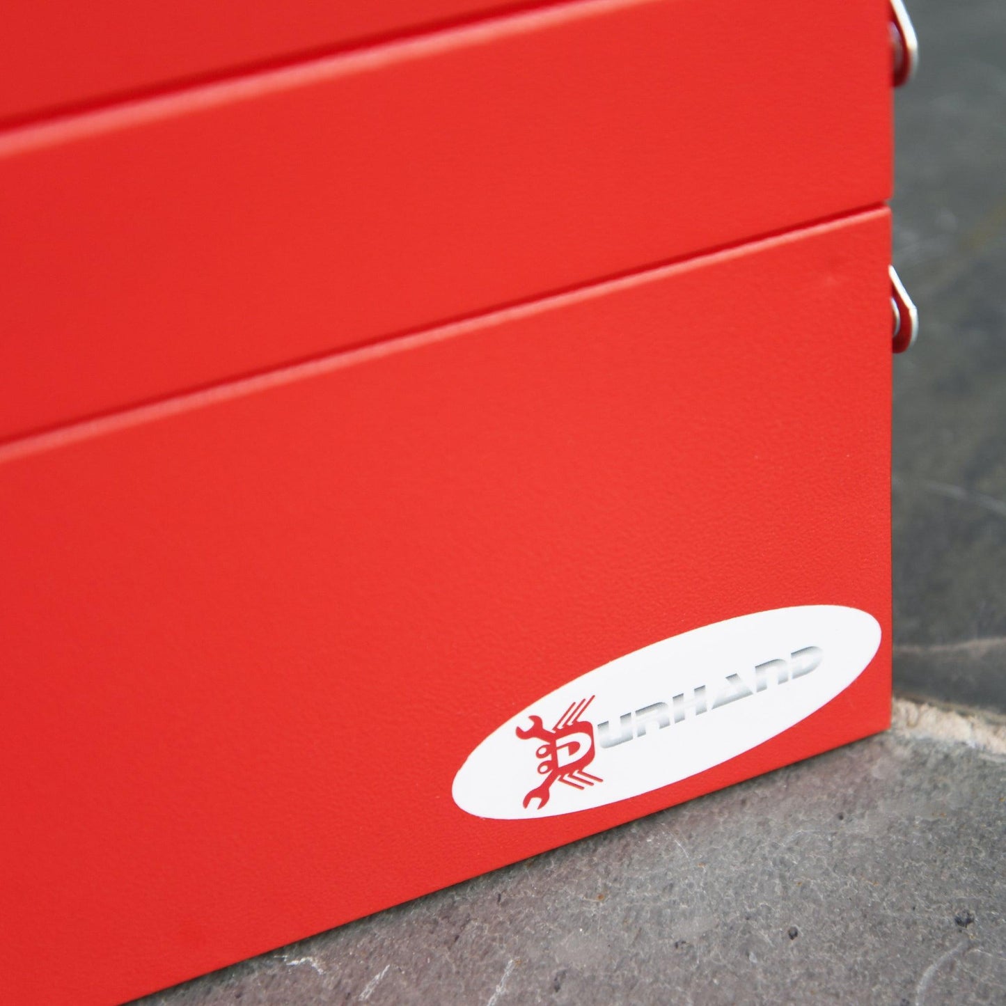 DURHAND 3-Tier Metal Toolbox with Carry Handle - Red - ALL4U RETAILER LTD