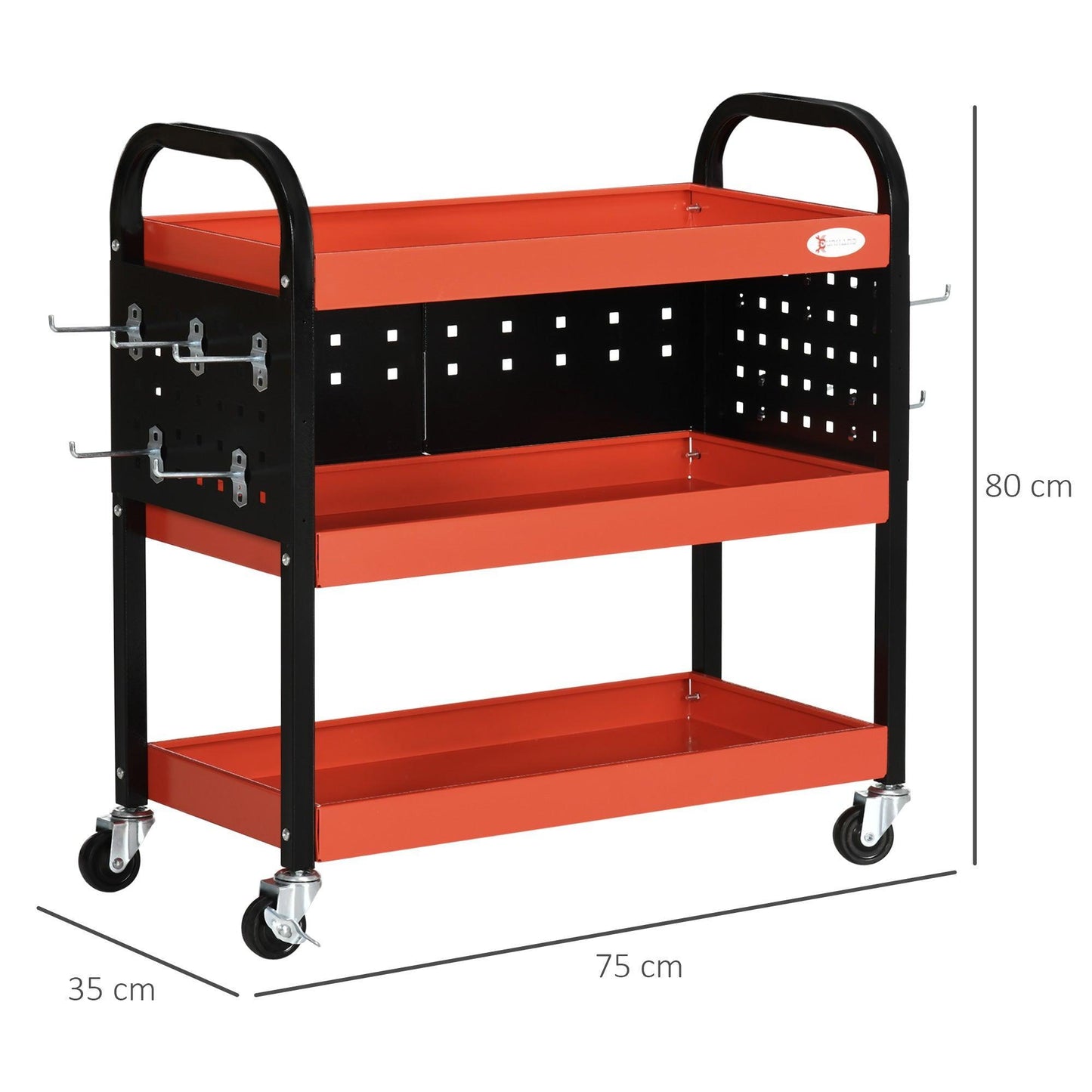 DURHAND 3-Tier Tool Cart: Organise Efficiently - ALL4U RETAILER LTD