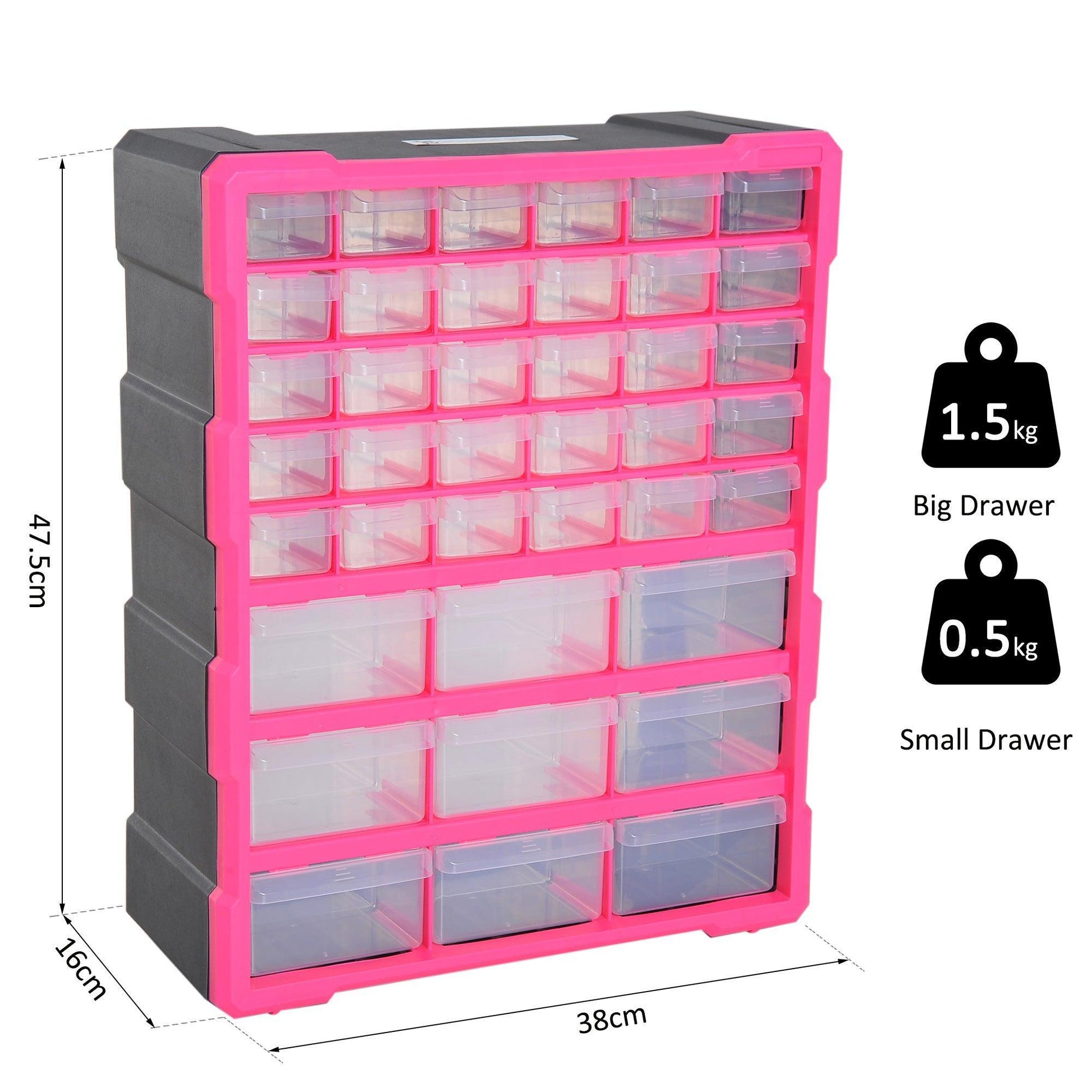 DURHAND 39-Drawer Storage Cabinet: 38x16x47.5 cm - ALL4U RETAILER LTD