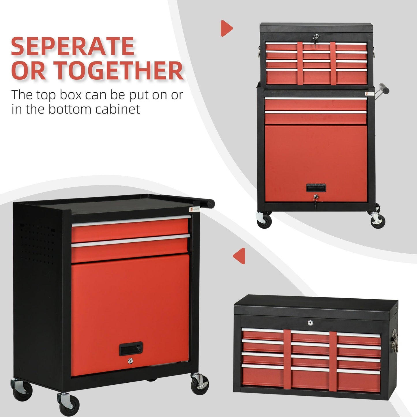 DURHAND 6-Drawer Tool Cabinet Cart - ALL4U RETAILER LTD