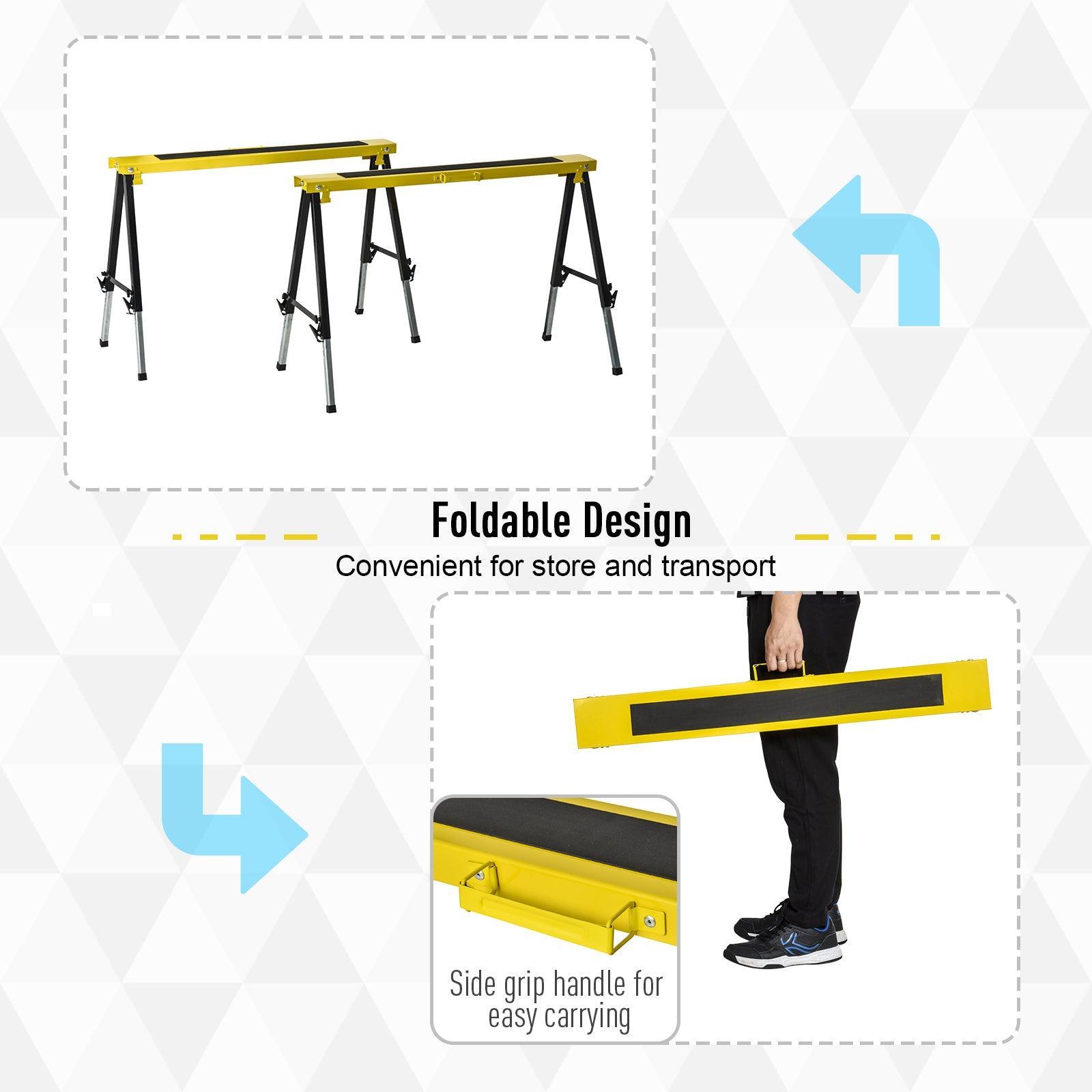 DURHAND Folding Workbench: Sturdy & Adjustable - ALL4U RETAILER LTD