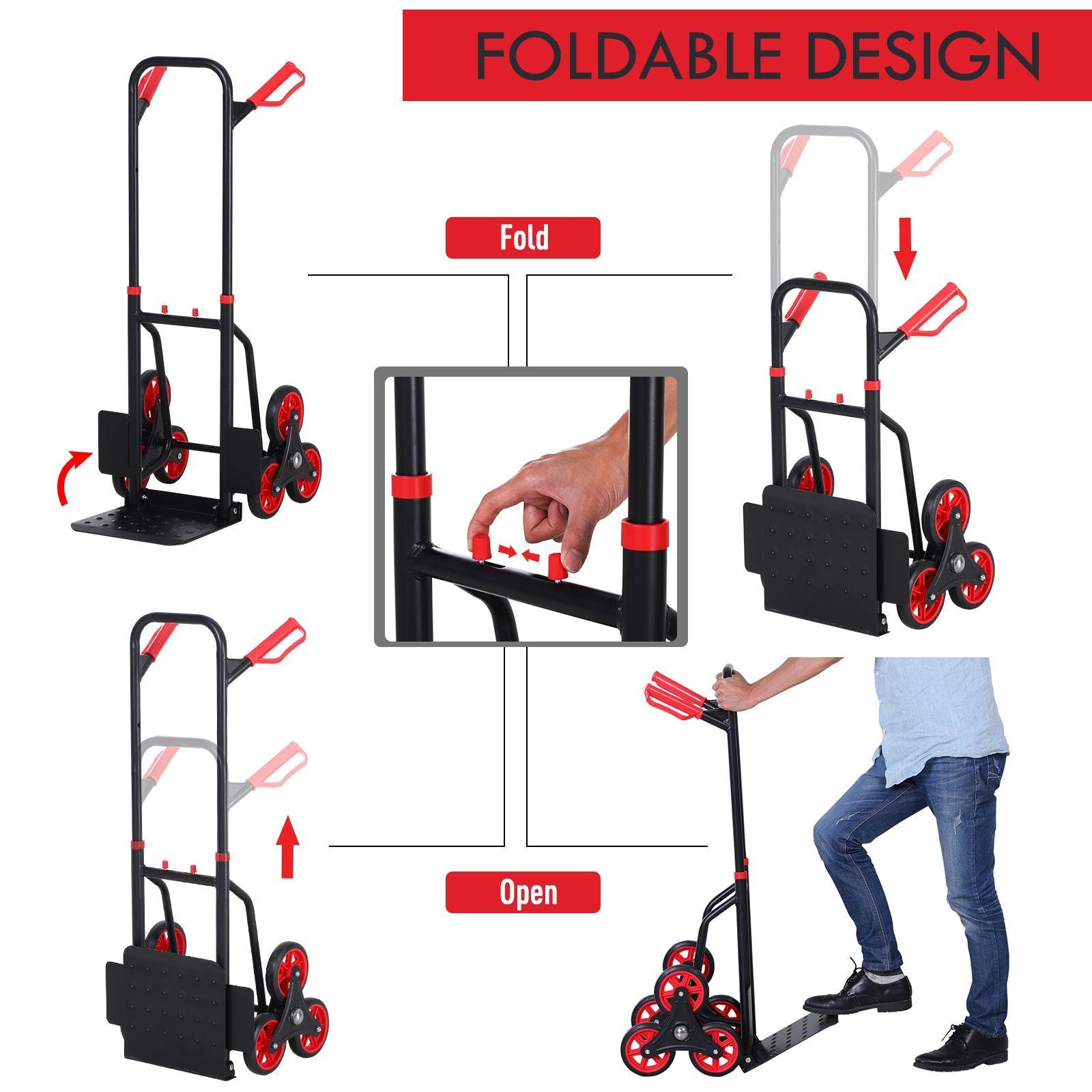 DURHAND Heavy-Duty 6-Wheel Steel Trolley: 150kg Load Capacity - ALL4U RETAILER LTD