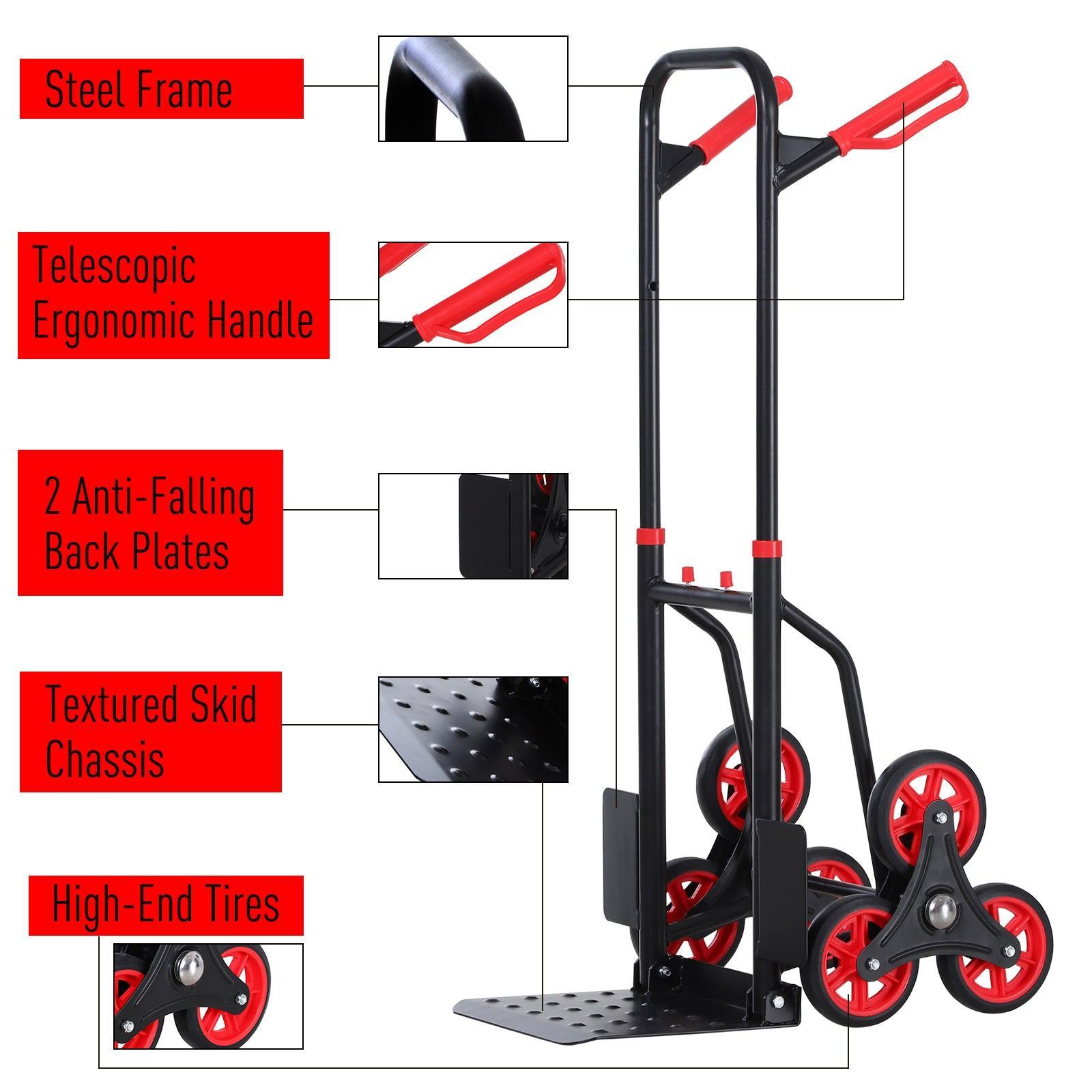 DURHAND Heavy-Duty 6-Wheel Steel Trolley: 150kg Load Capacity - ALL4U RETAILER LTD