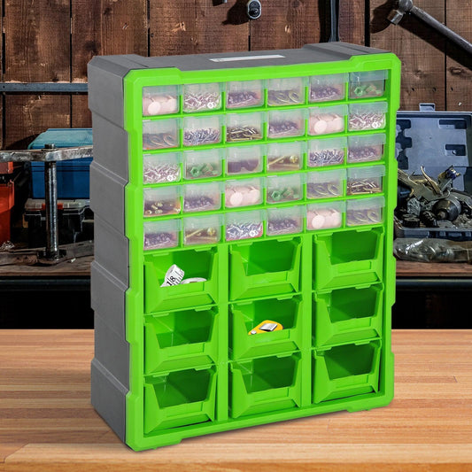 DURHAND Plastic Green Cabinet - 39 Drawers - ALL4U RETAILER LTD