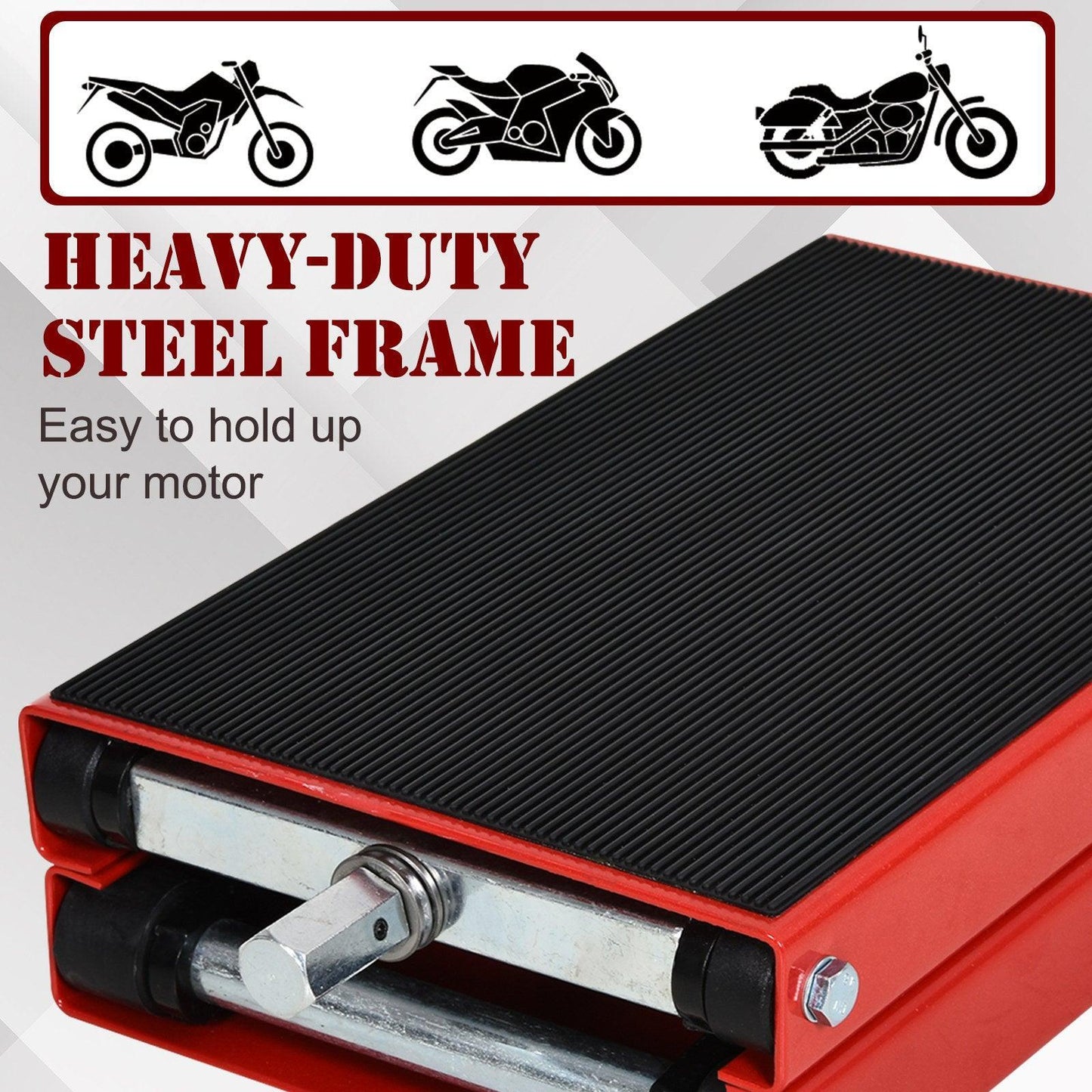 DURHAND Steel Motorcycle Lift Platform - ALL4U RETAILER LTD