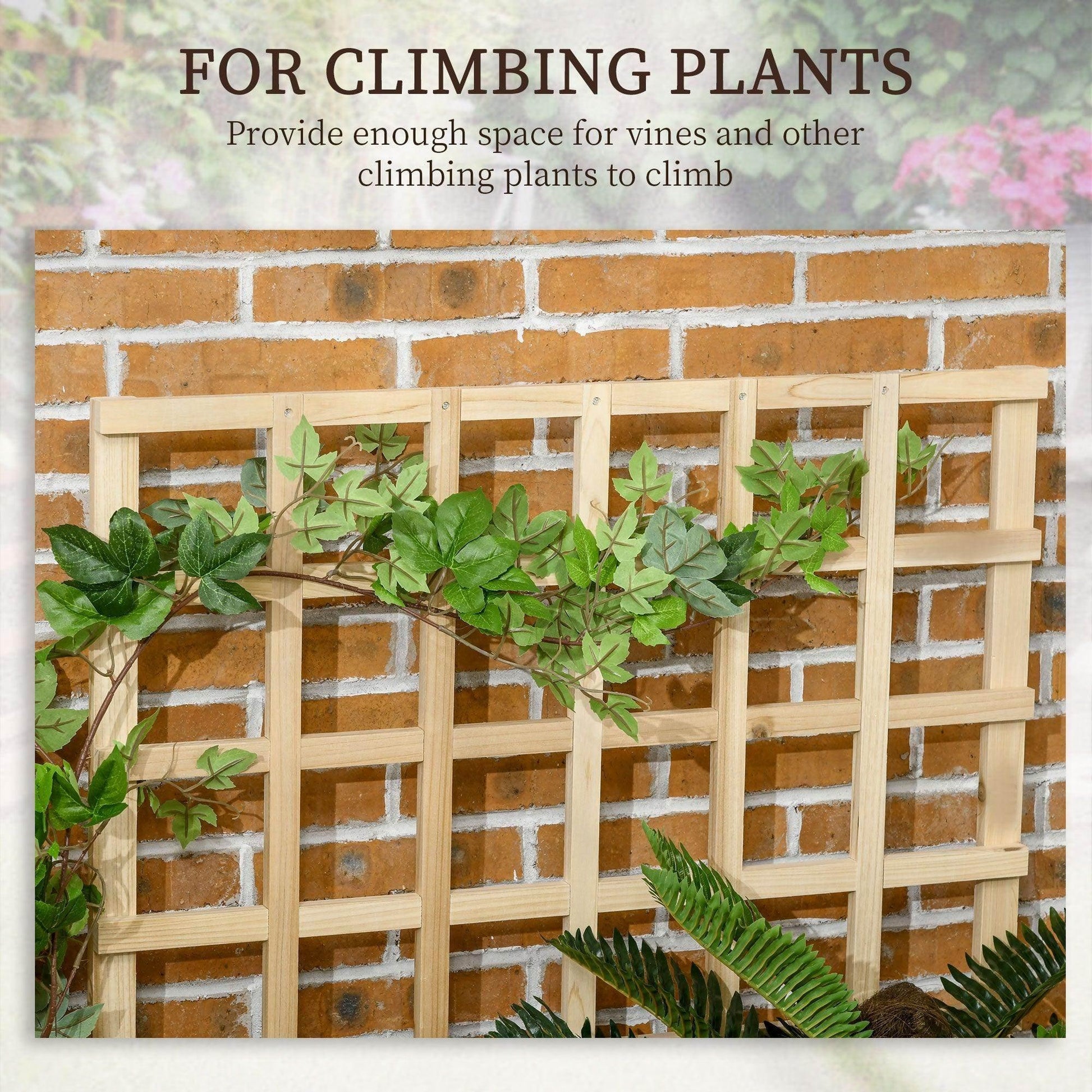 Outsunny 3 Tier Wooden Garden Planters with Trellis for Vine Climbing Plants - ALL4U RETAILER LTD