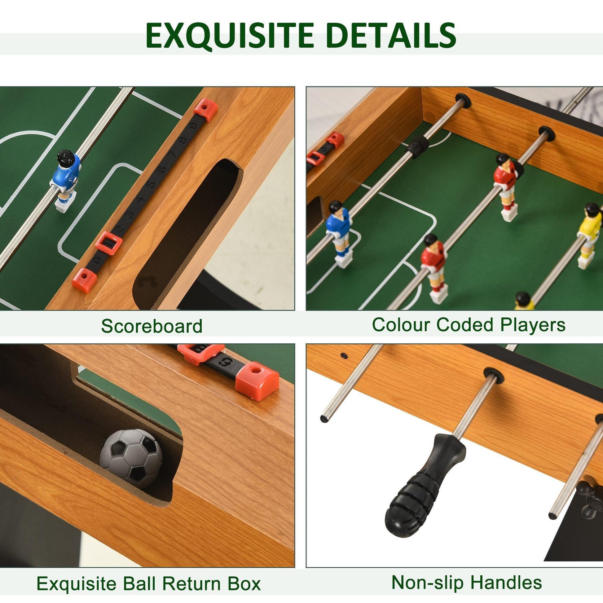 HOMCOM Folding Mini Foosball Table for Family Fun - ALL4U RETAILER LTD