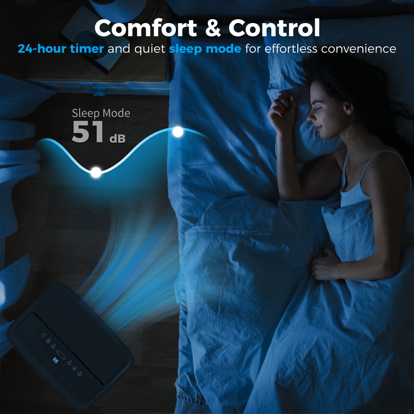 HOMCOM Portable Air Conditioner 14000 BTU 4 In 1 Unit Dehumidifier Cooling Fan With Child Lock For 40 Square Meters