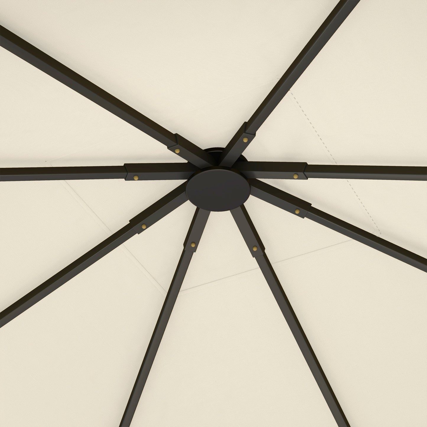 Outsunny 3x3m Gazebo Replacement Canopy Top For 01-0867 Cream With PA Coated Polyester UPF30