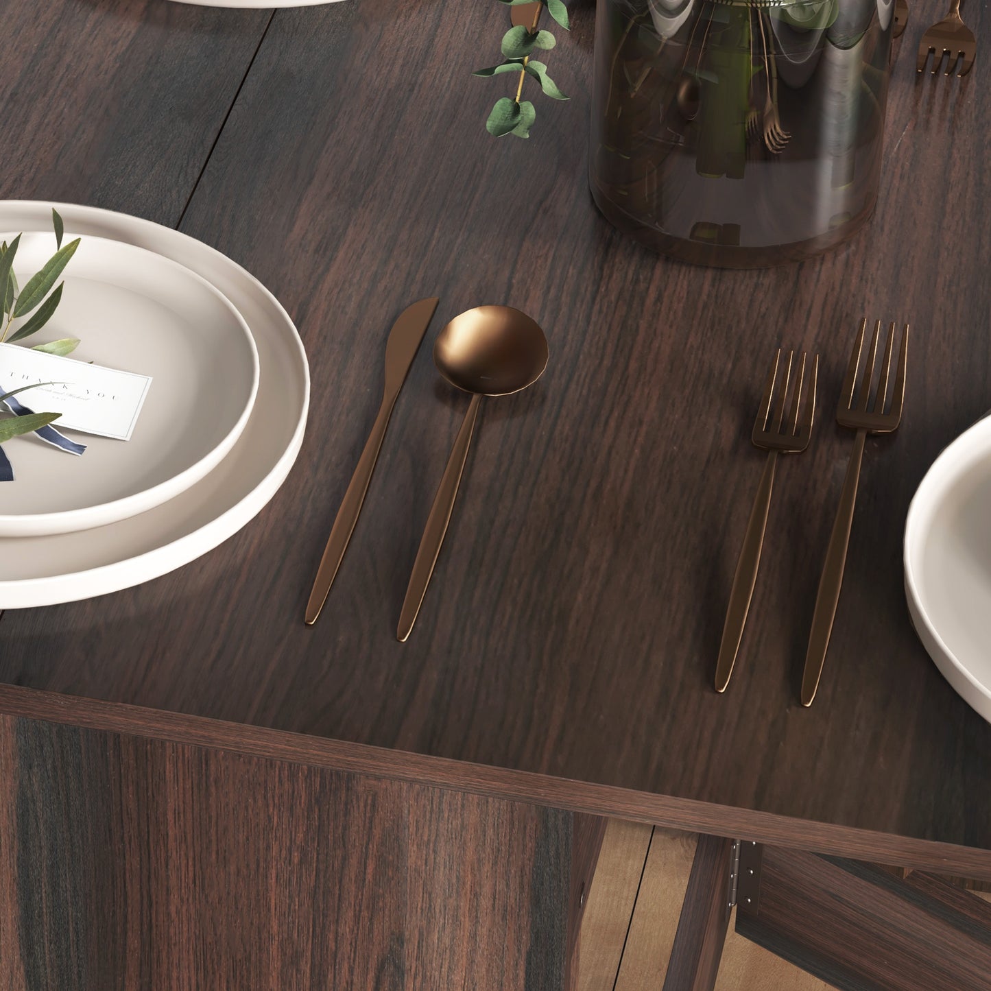 HOMCOM Folding Dining Table For Small Spaces With Drop Leaf Oval Tabletop In Chocolate Wood Effect