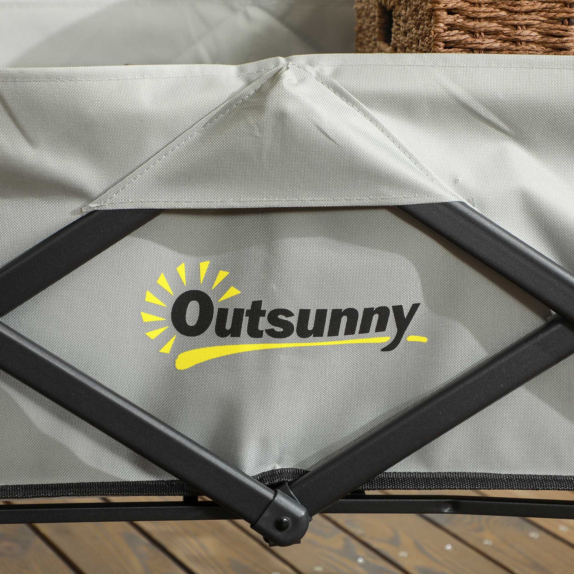 Outsunny Multifunctional Dark Grey Folding Cargo Wagon with Telescopic Handle and Heavy-Duty Wheels - ALL4U RETAILER LTD