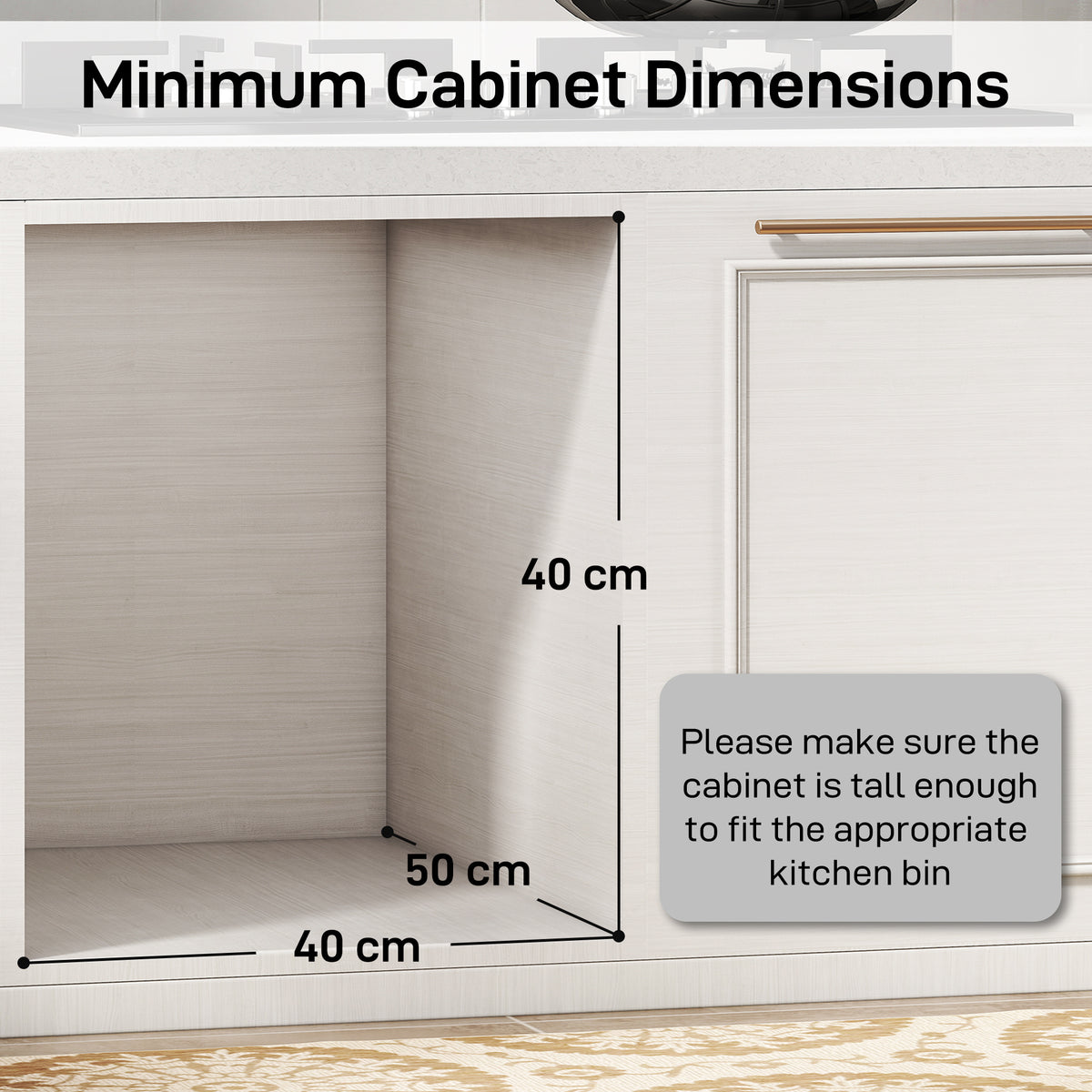 HOMCOM Pull Out Under Sink Bin 31L With 3 Compartments For 400mm Cabinets