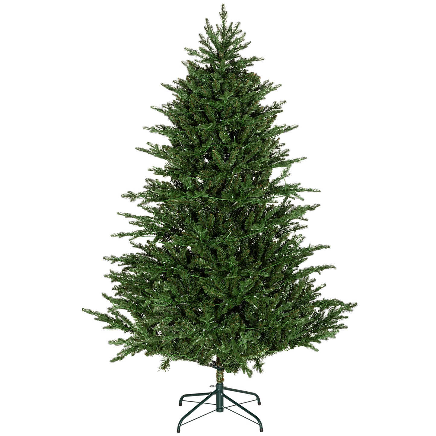 HOMCOM 6ft Pre-Lit Artificial Christmas Tree with 300 Color-Changing LED Lights and Remote Control for Festive Decor, Green - ALL4U RETAILER LTD