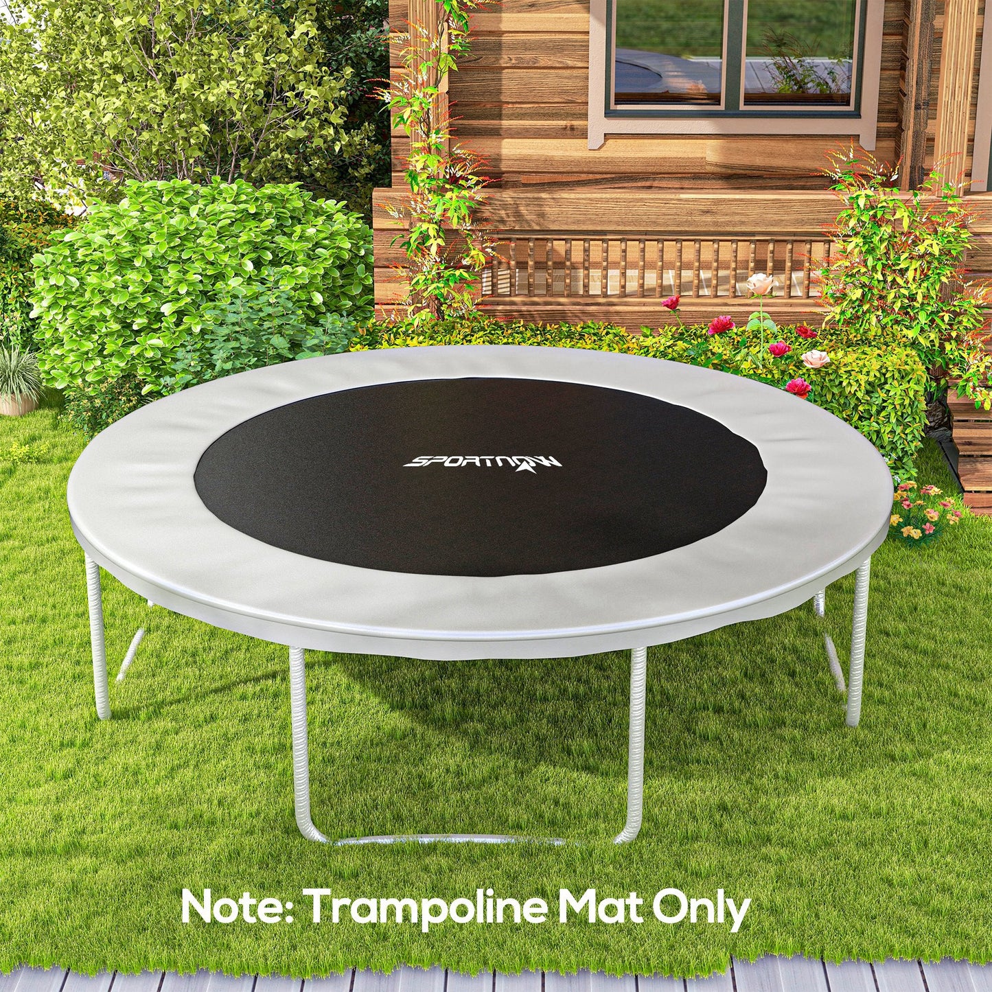 SPORTNOW 10ft Trampoline Replacement Jumping Mat with 54 V-Hooks and Spring Pull Tool - Durable and Water-Resistant - ALL4U RETAILER LTD