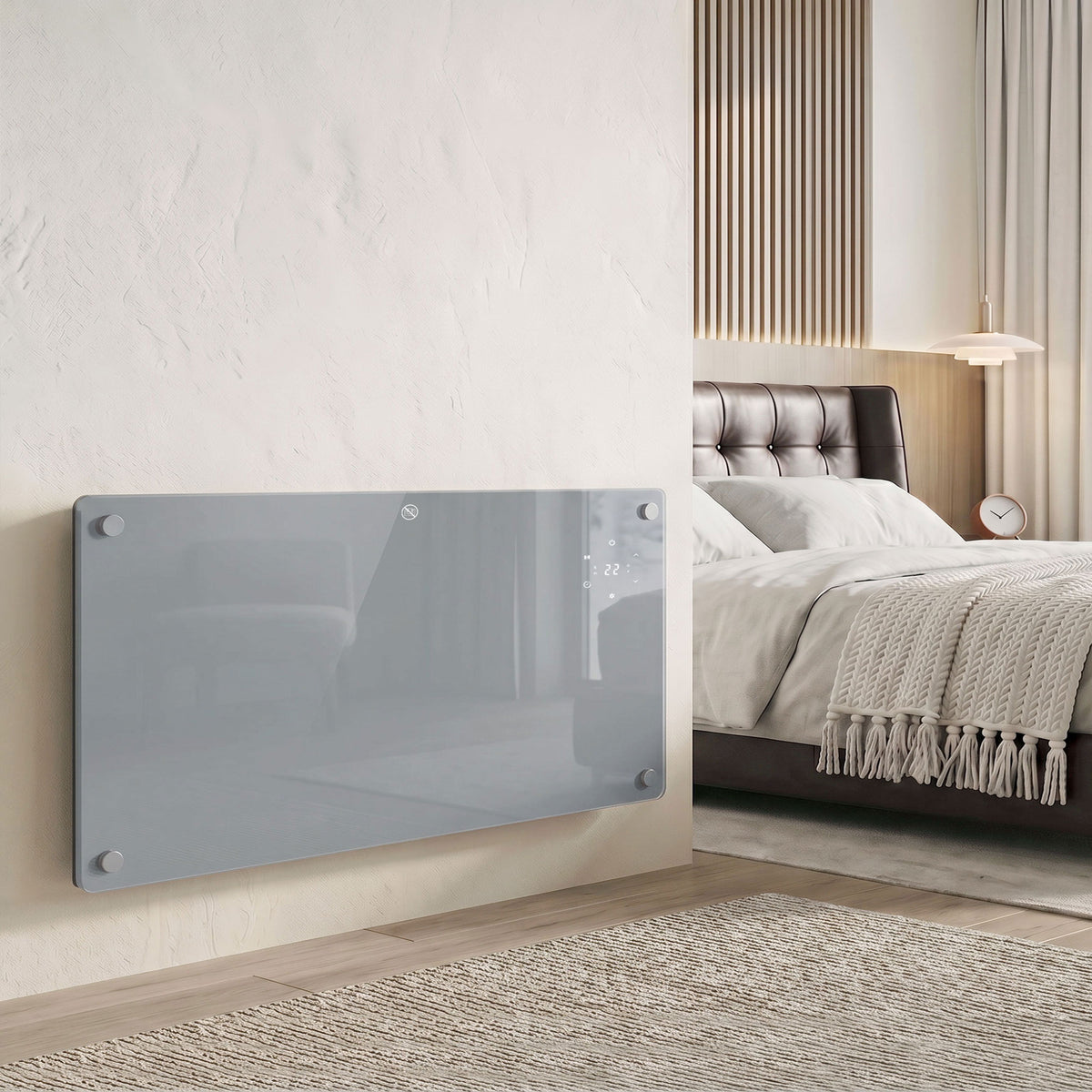 HOMCOM 2000W Smart Panel Heater With Wall Mount Timer And Anti Frost