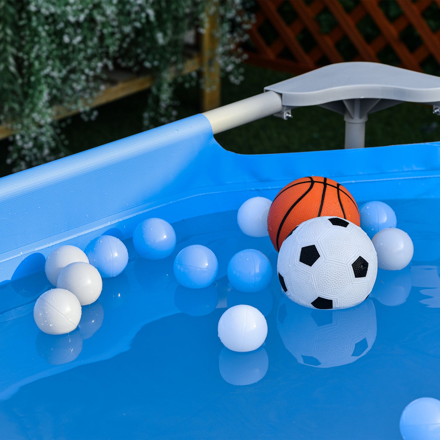 Outsunny Portable Above Ground Pool with Filter Pump & Rugged Steel Frame - 252 x 152 x 65cm - ALL4U RETAILER LTD