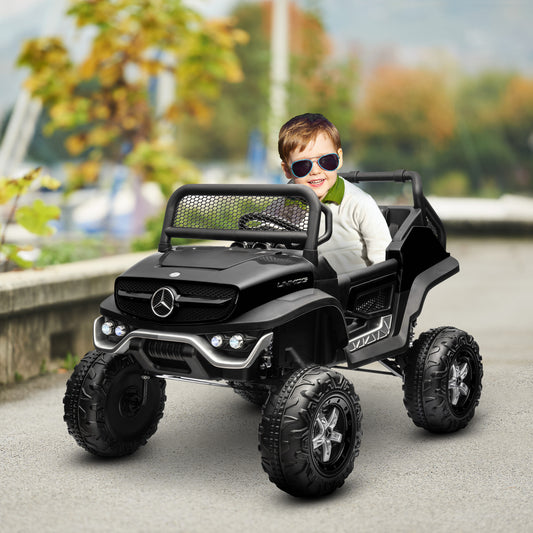 HOMCOM 12V Mercedes-Benz Licensed Kids Off-road Electric Car with Remote Control and Music Features - ALL4U RETAILER LTD