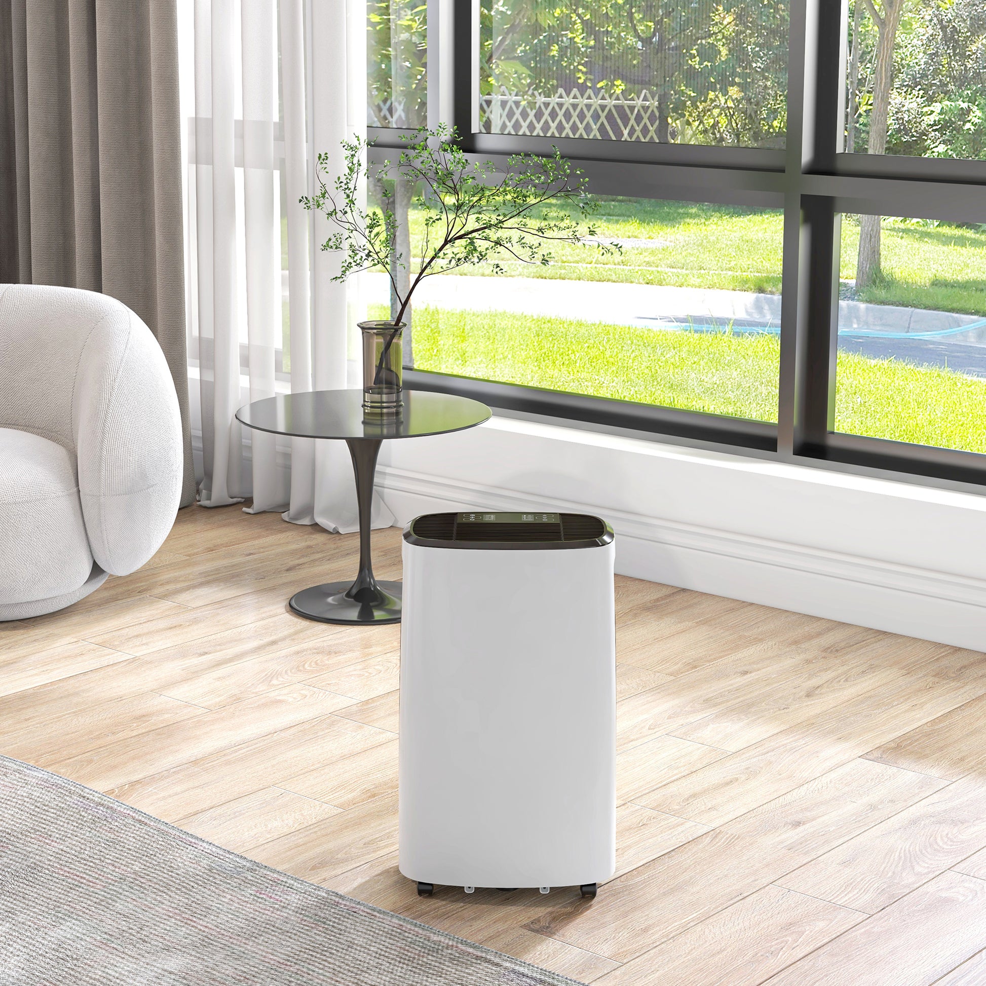 HOMCOM 16L Daily Dehumidifier with Washable Filter and Timer - Compact White Design - ALL4U RETAILER LTD